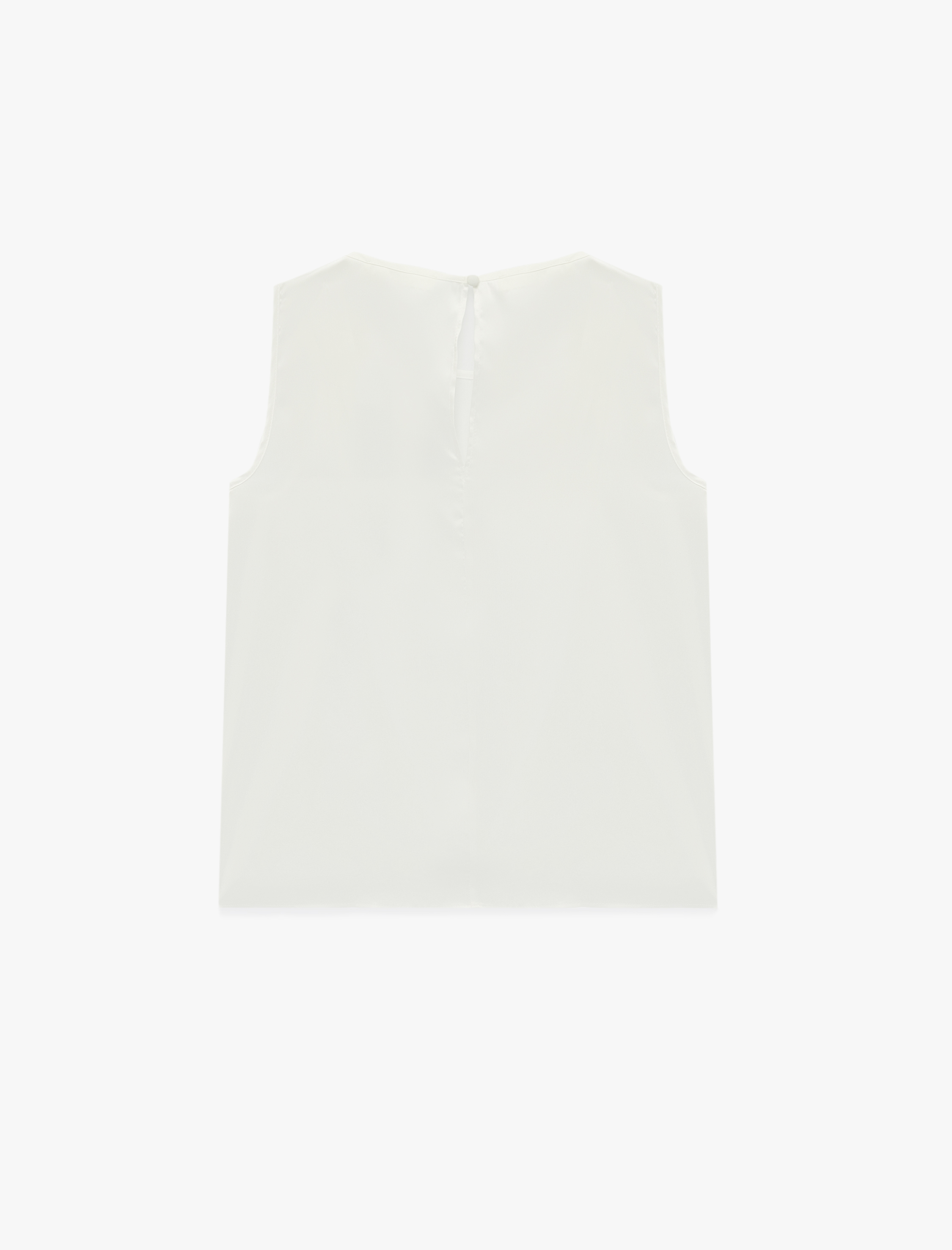   Metal Aksesuarlı Bisiklet Yaka Kolsuz Bluz