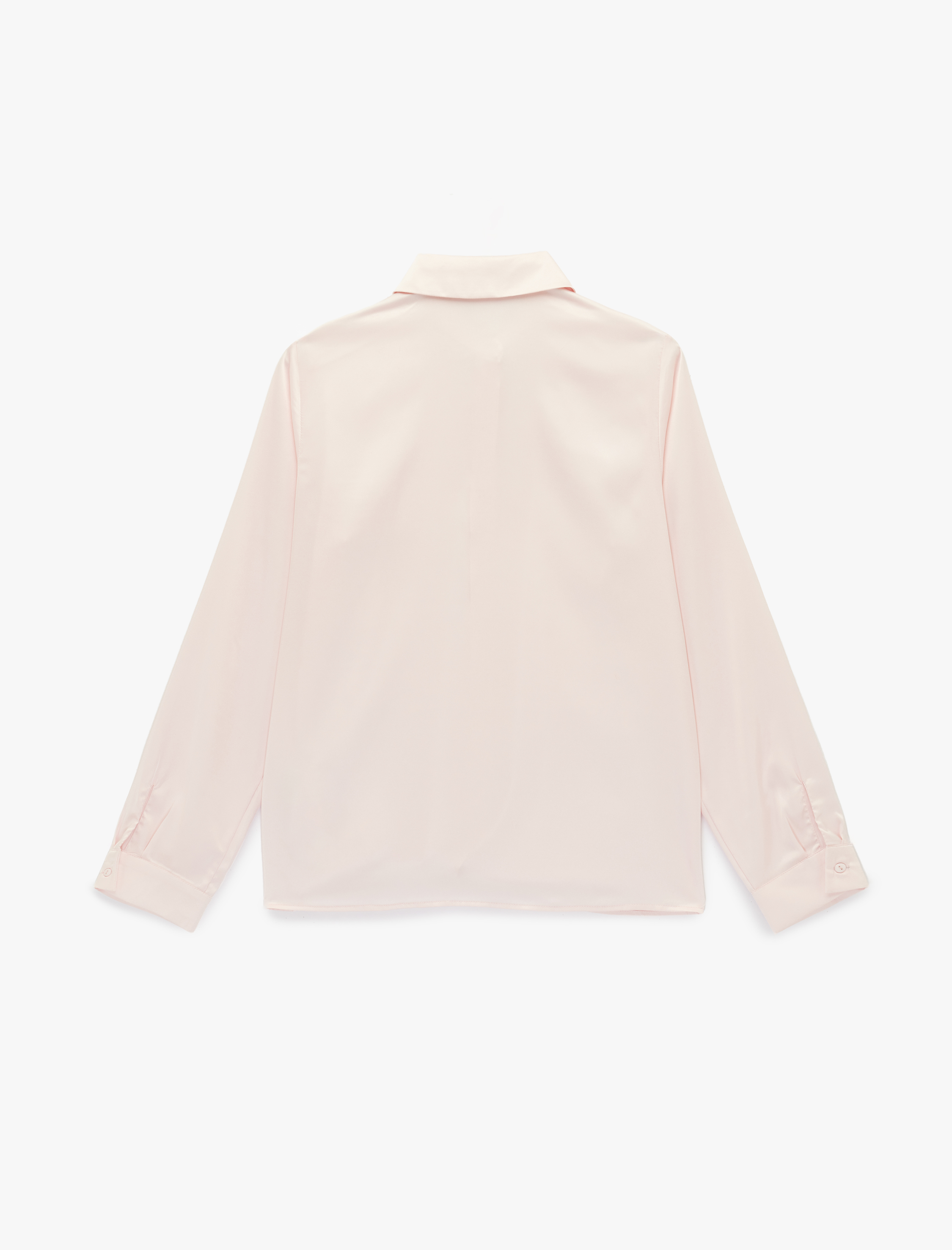   Regular Fit Uzun Kollu Klasik Yaka Düğmeli Saten Gömlek