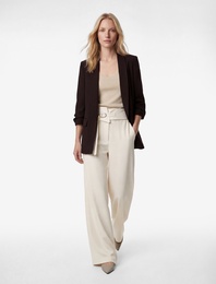 Şal Yaka 3/4 Kollu Uzun Blazer Ceket