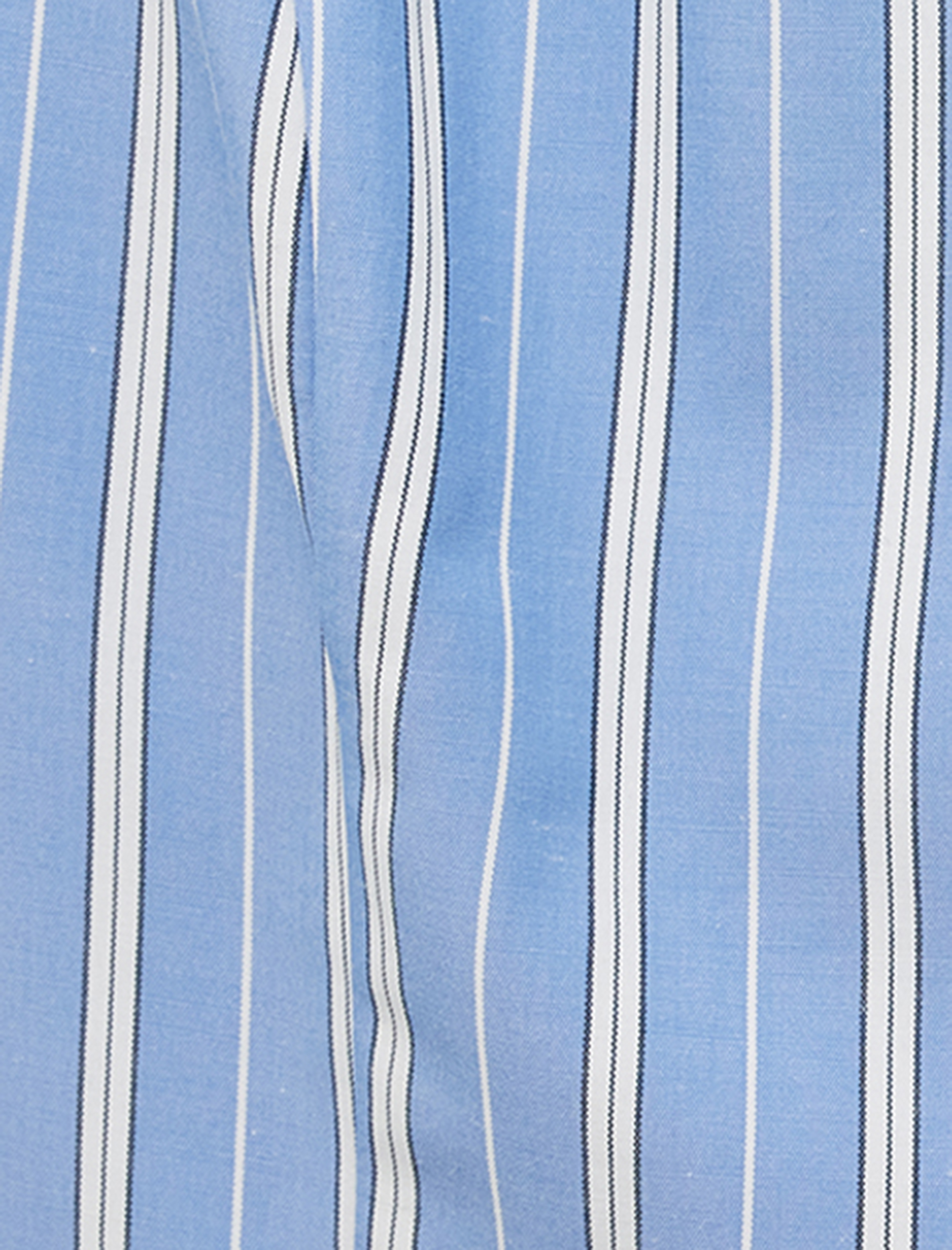   Slim Fit Uzun Kollu Klasik Yaka Çizgili Poplin Gömlek