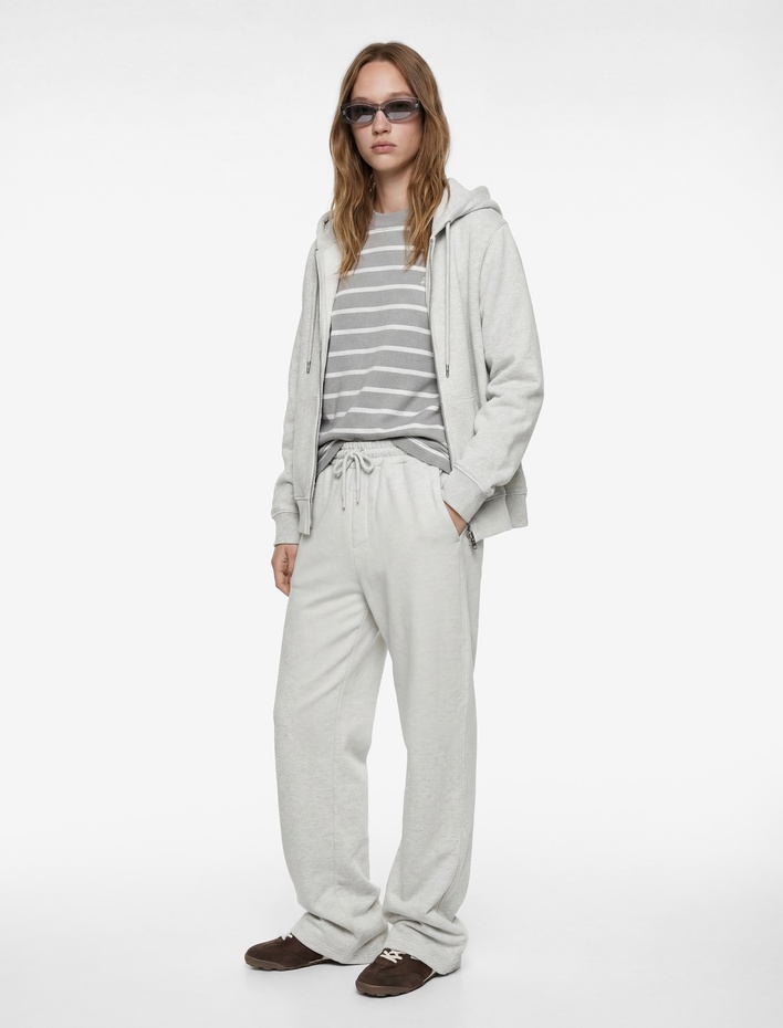  Beli Bağcıklı Cepli Geniş Paça Oversize Eşofman Altı