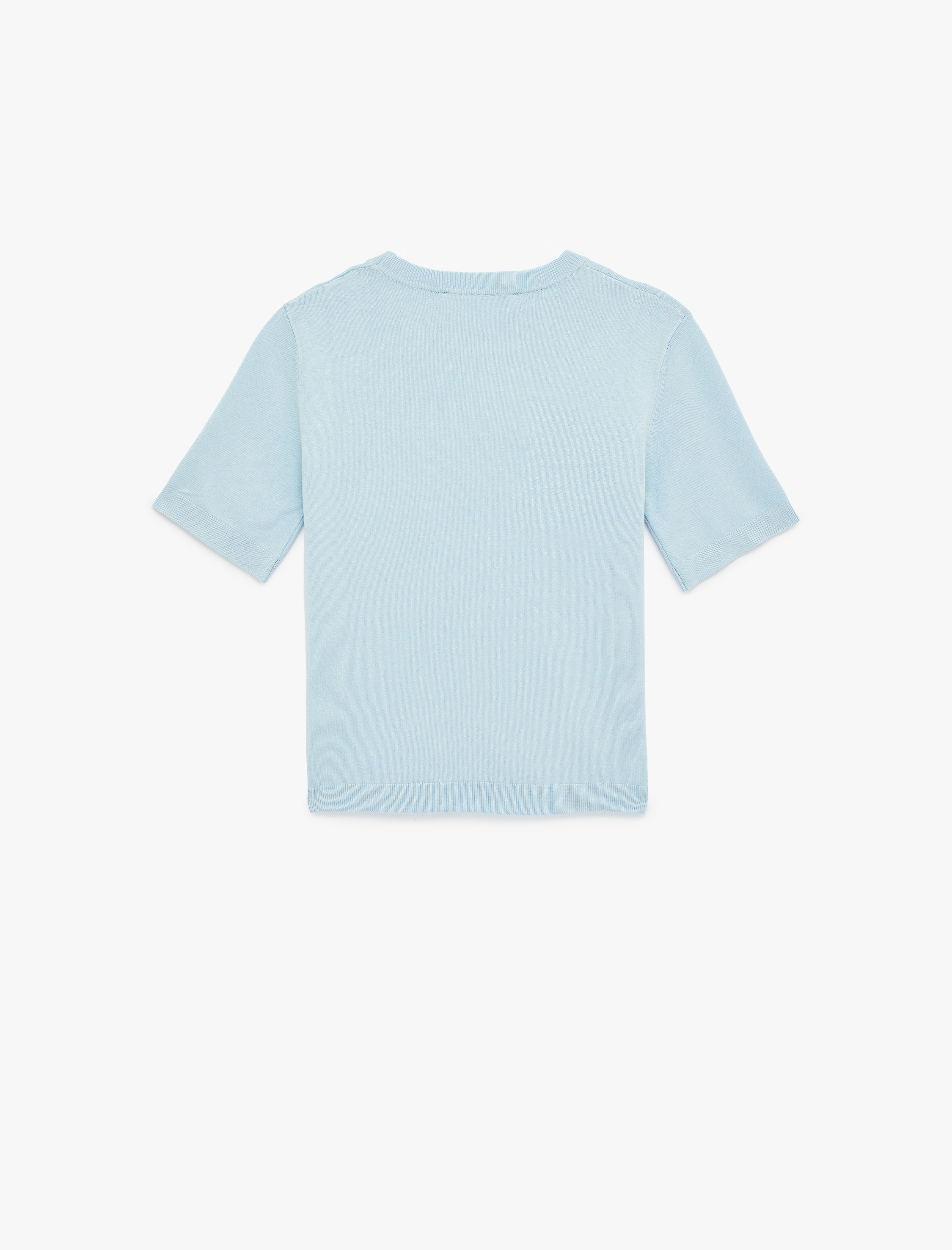   Bisiklet Yaka Kısa Kollu Triko Kazak