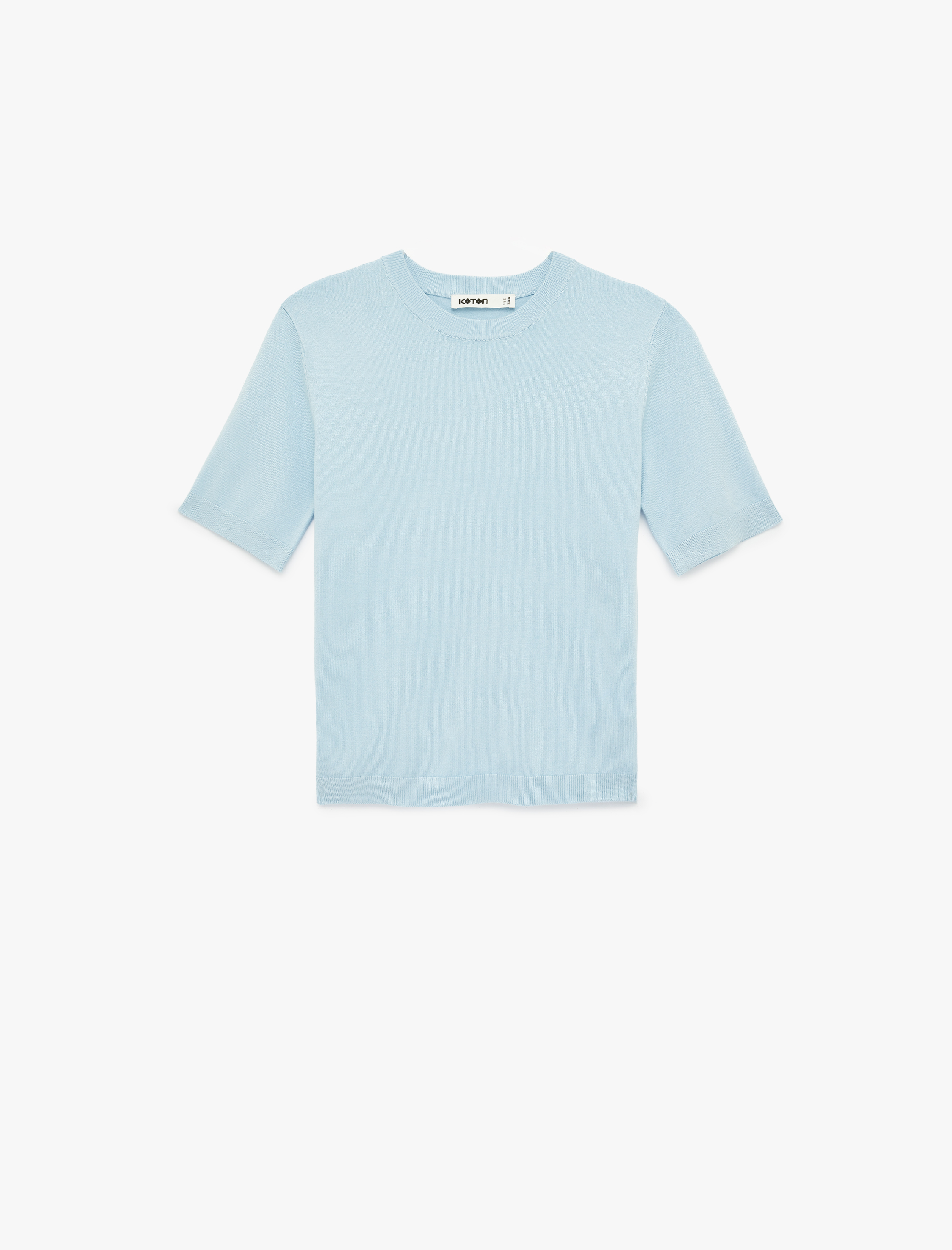   Bisiklet Yaka Kısa Kollu Triko Kazak