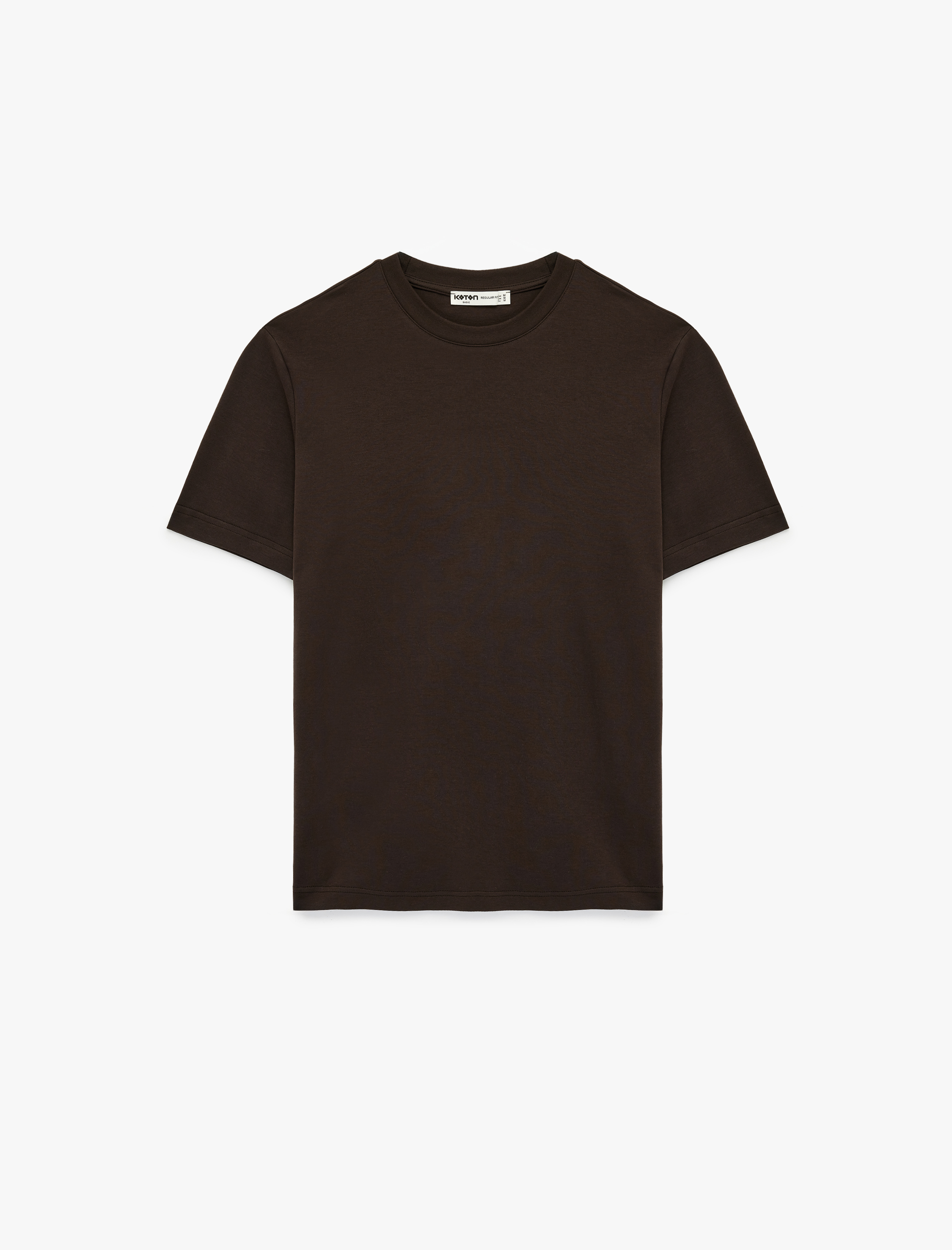   Regular Fit Kısa Kollu Pamuklu Bisiklet Yaka Tişört