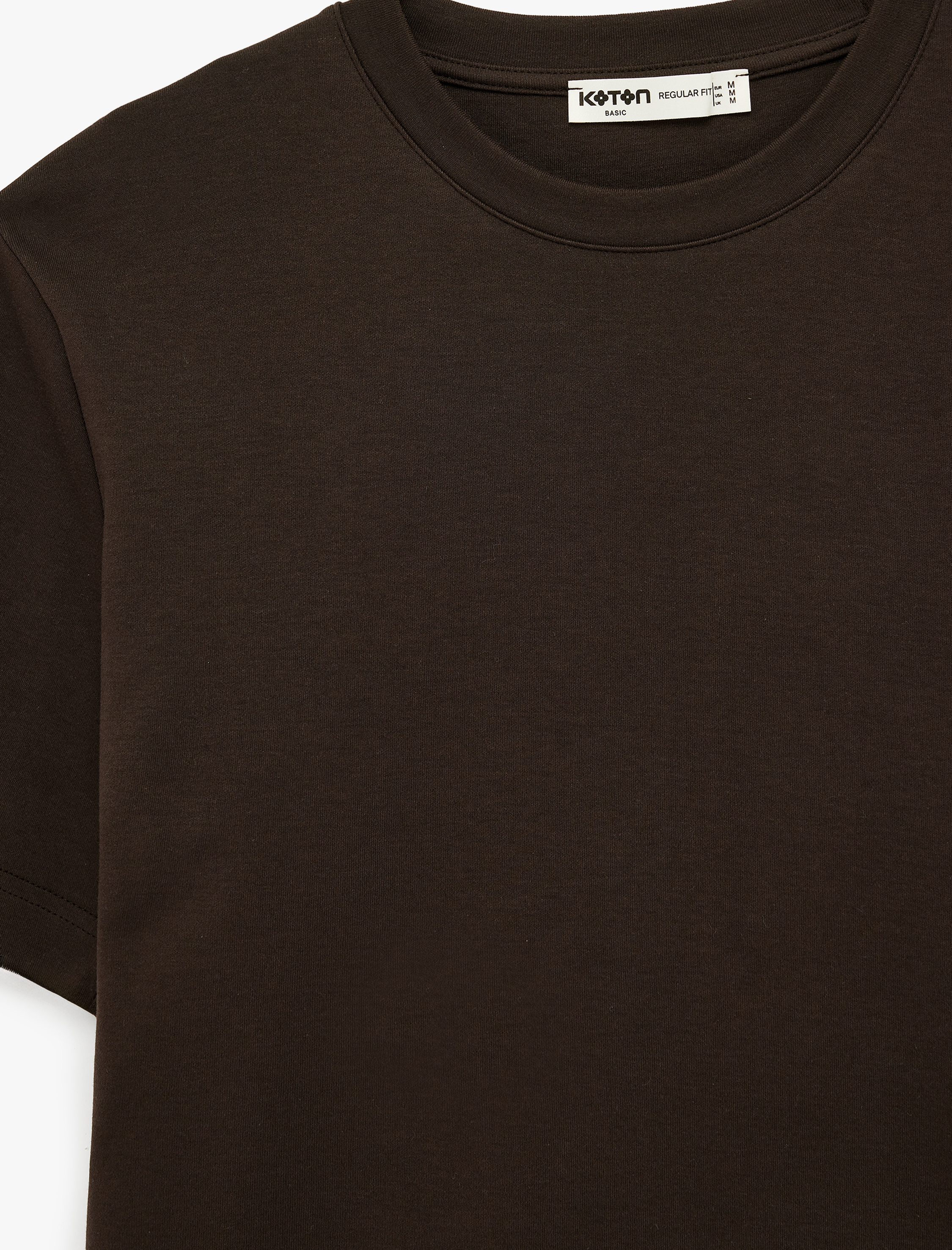   Regular Fit Kısa Kollu Pamuklu Bisiklet Yaka Tişört