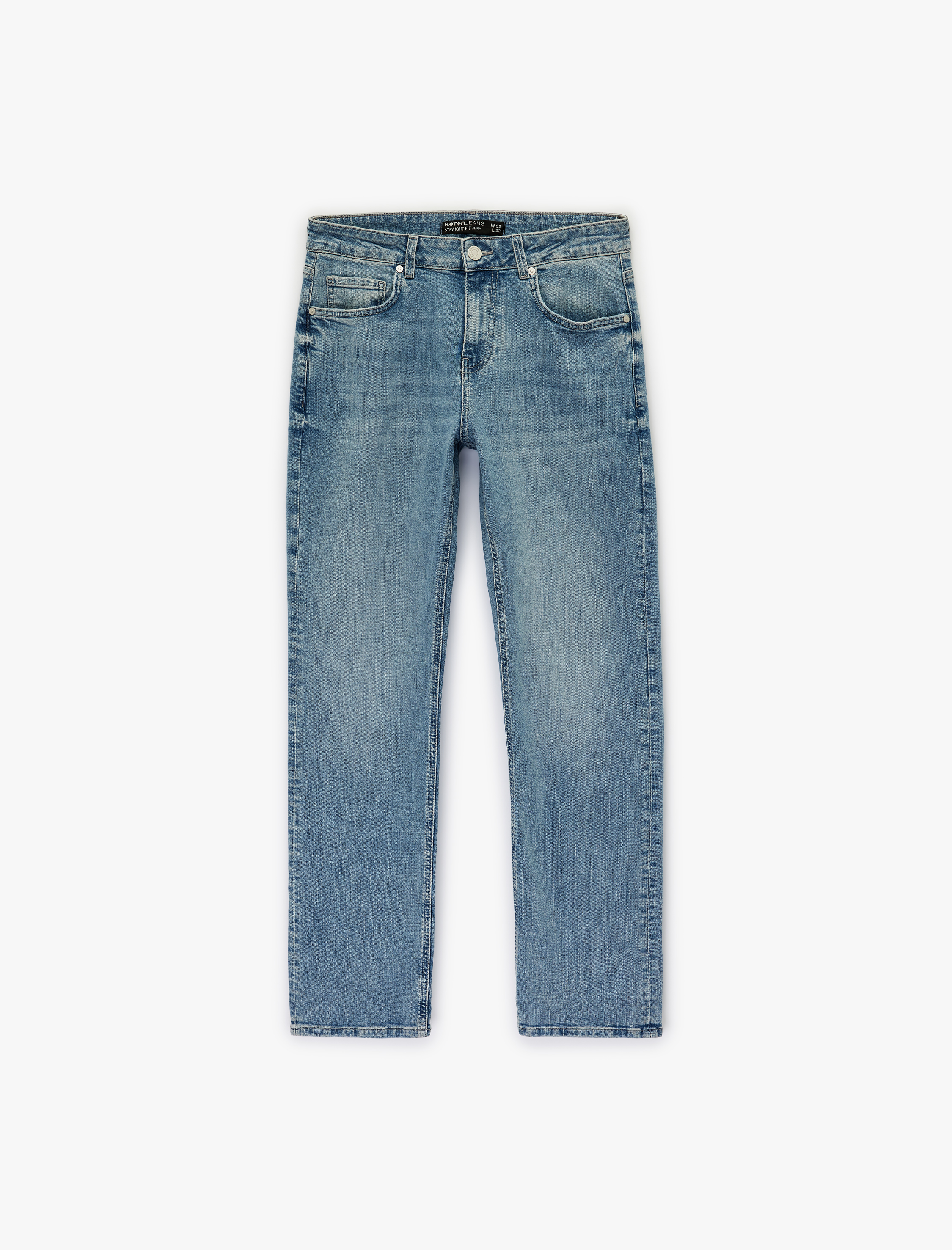   Pamuklu Normal Bel Straight Fit Jean Pantolon - Mark Jean