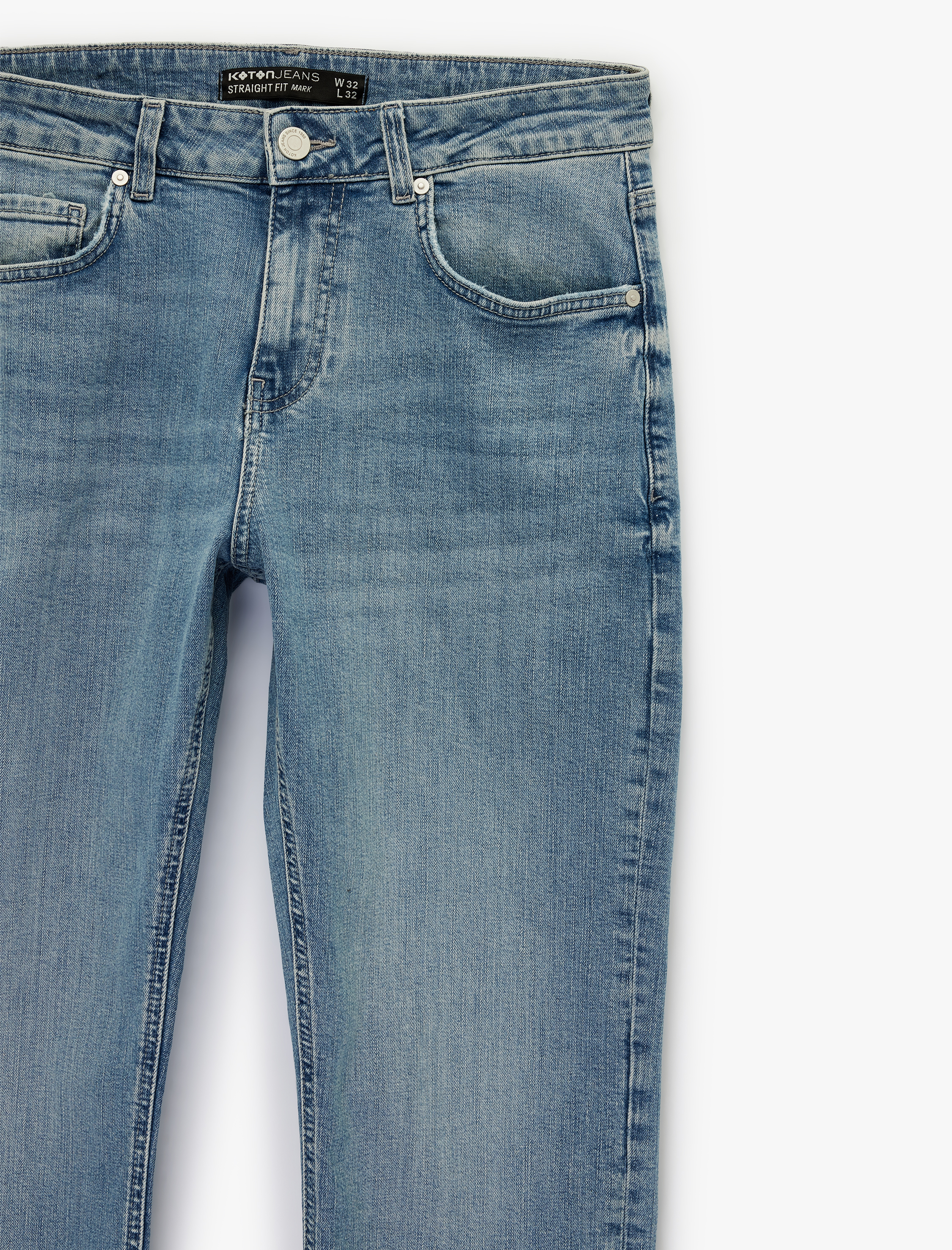   Pamuklu Normal Bel Straight Fit Jean Pantolon - Mark Jean