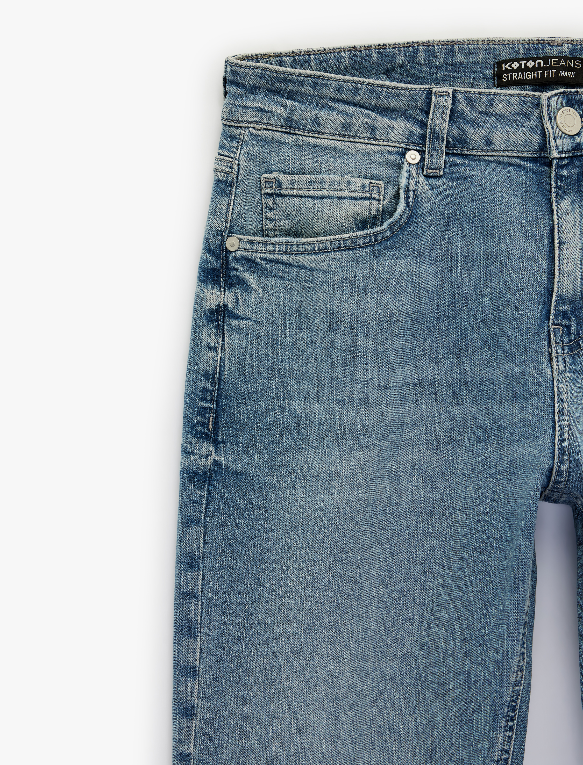   Pamuklu Normal Bel Straight Fit Jean Pantolon - Mark Jean