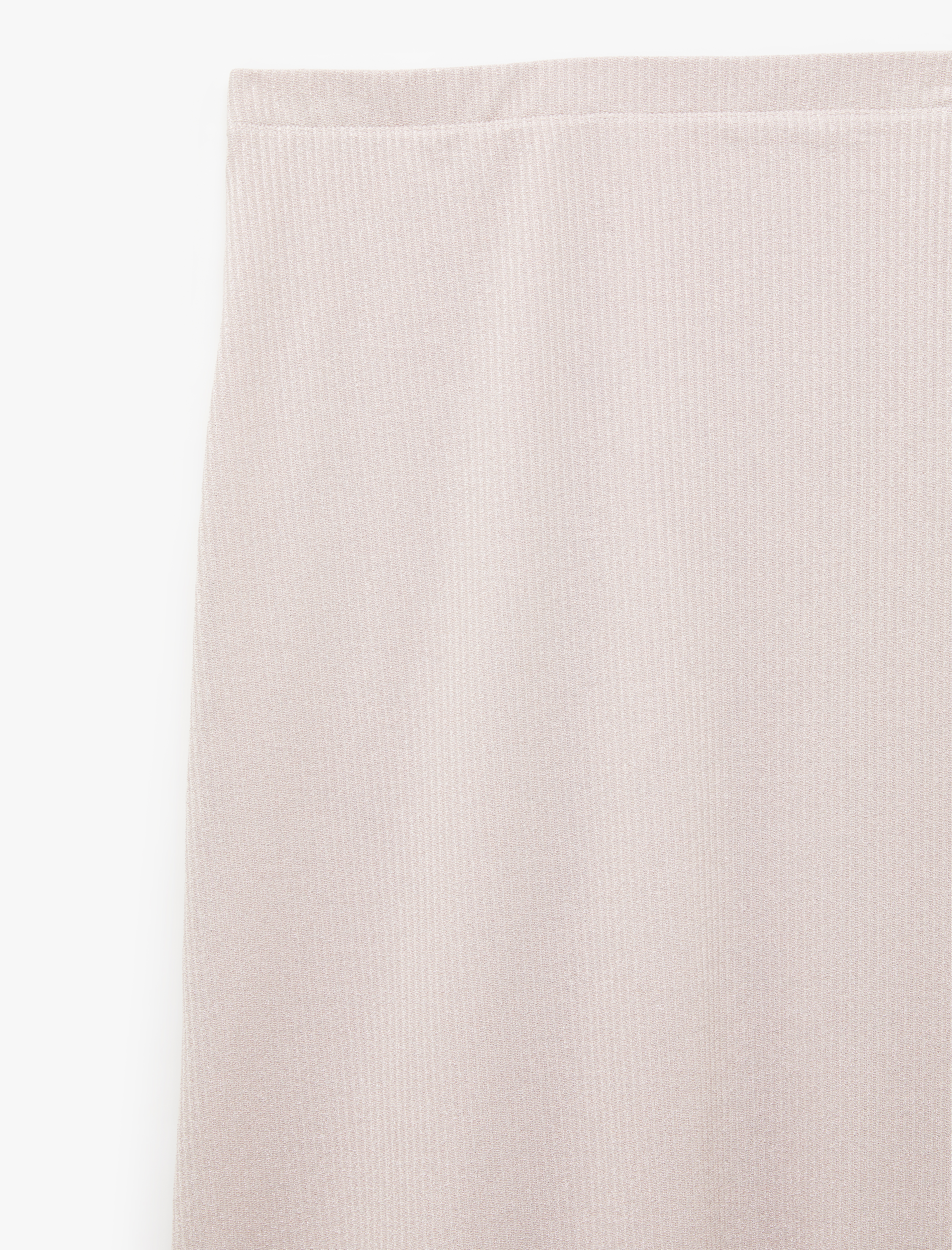   İnce Metalik İplik Detaylı Parıltılı Midi A Kesim Etek