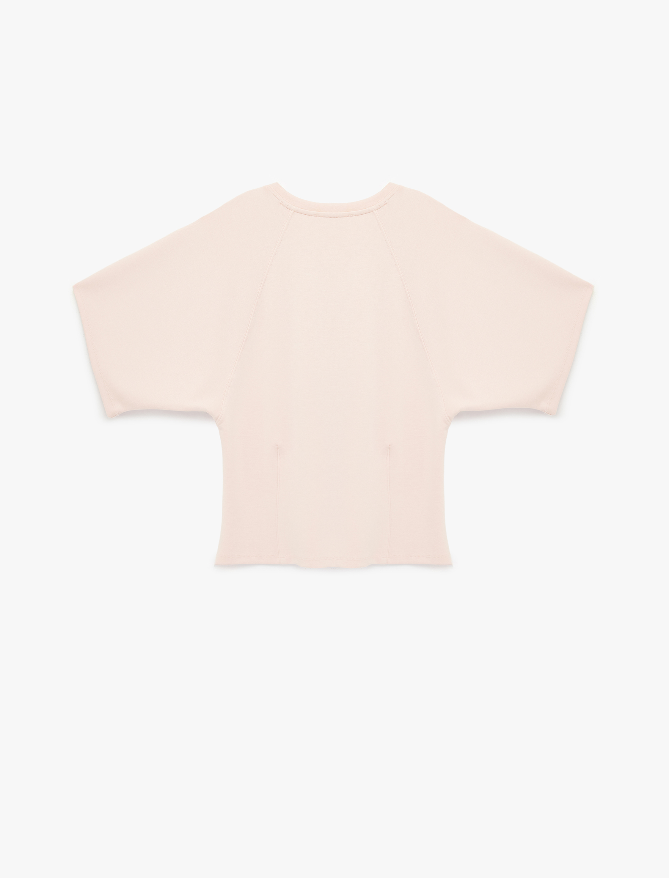   Kısa Yarasa Kollu Bisiklet Yaka Tişört