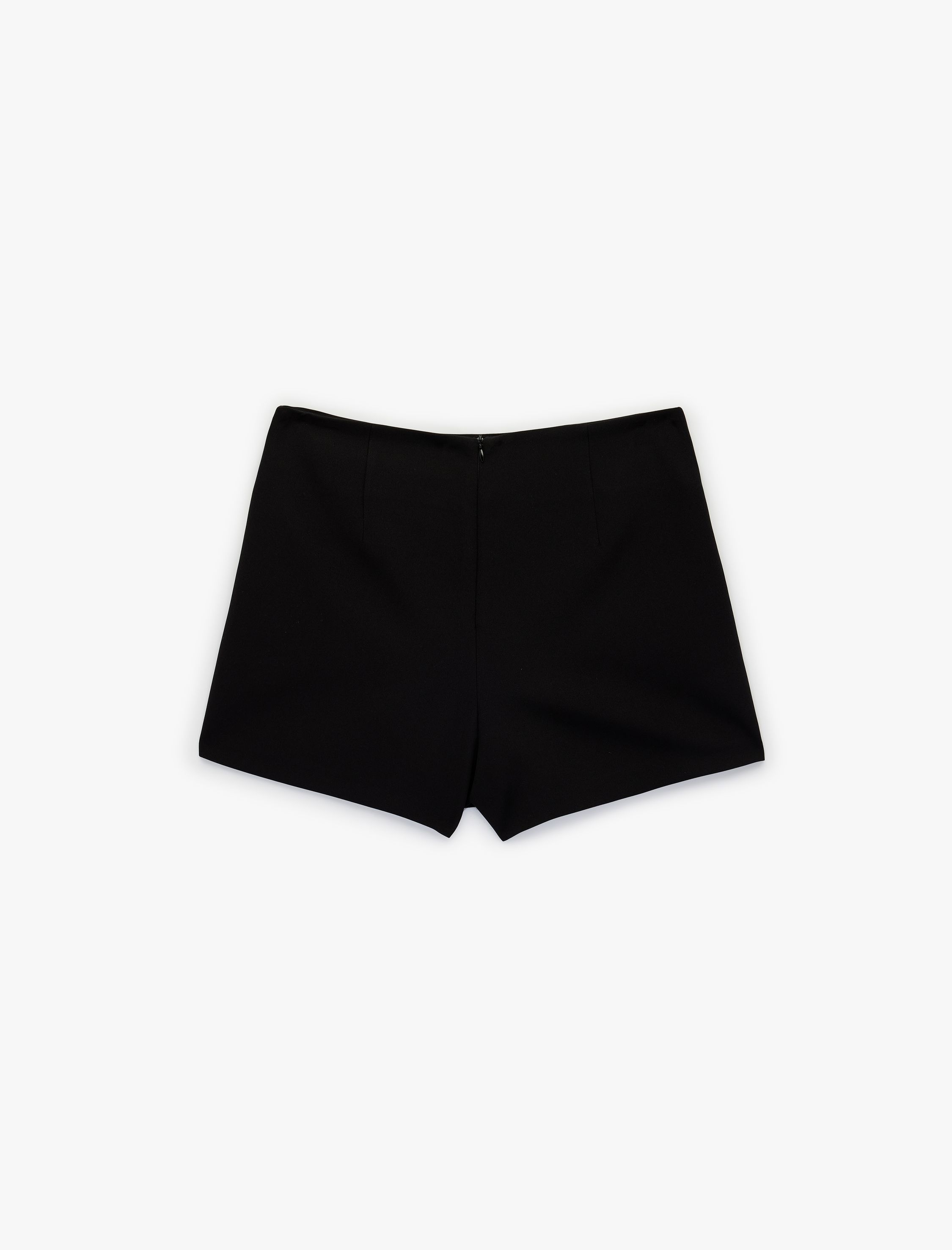   Drape Detaylı Kruvaze Mini Şort Etek