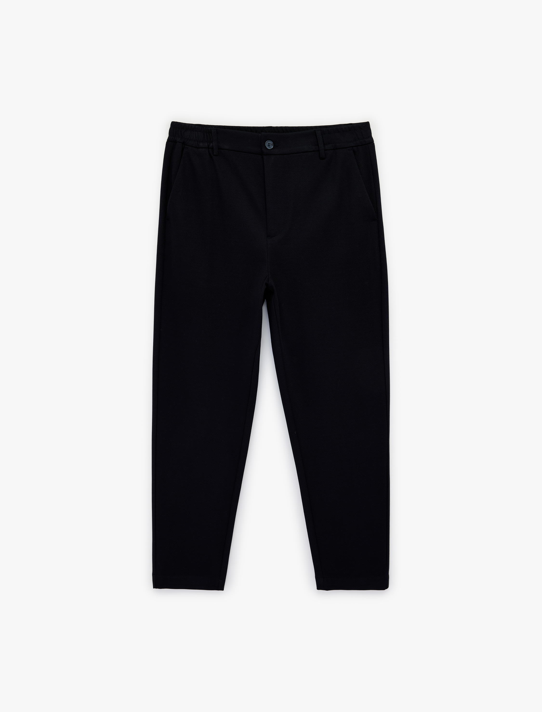   Slim Fit Viskon Karışımlı Cepli Düğmeli Chino Pantolon