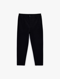 Slim Fit Viskon Karışımlı Cepli Düğmeli Chino Pantolon