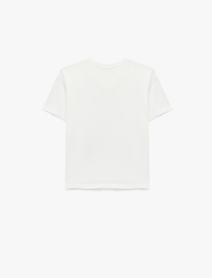 Erkek Bebek Baskılı Kısa Kollu Bisiklet Yaka Pamuklu Tişört