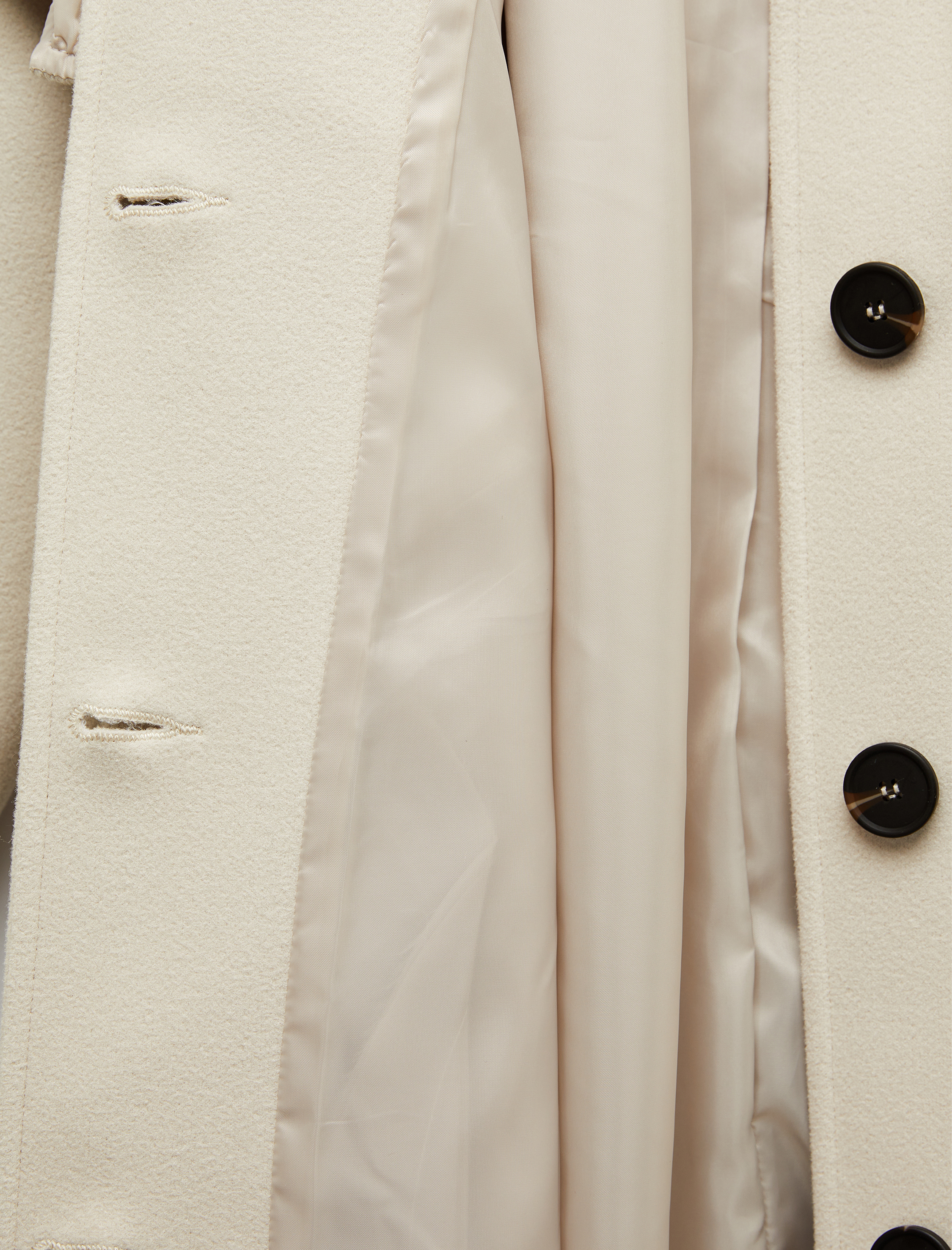   Uzun Pelerin Kaban Kaşe Kemerli Cepli Düğmeli