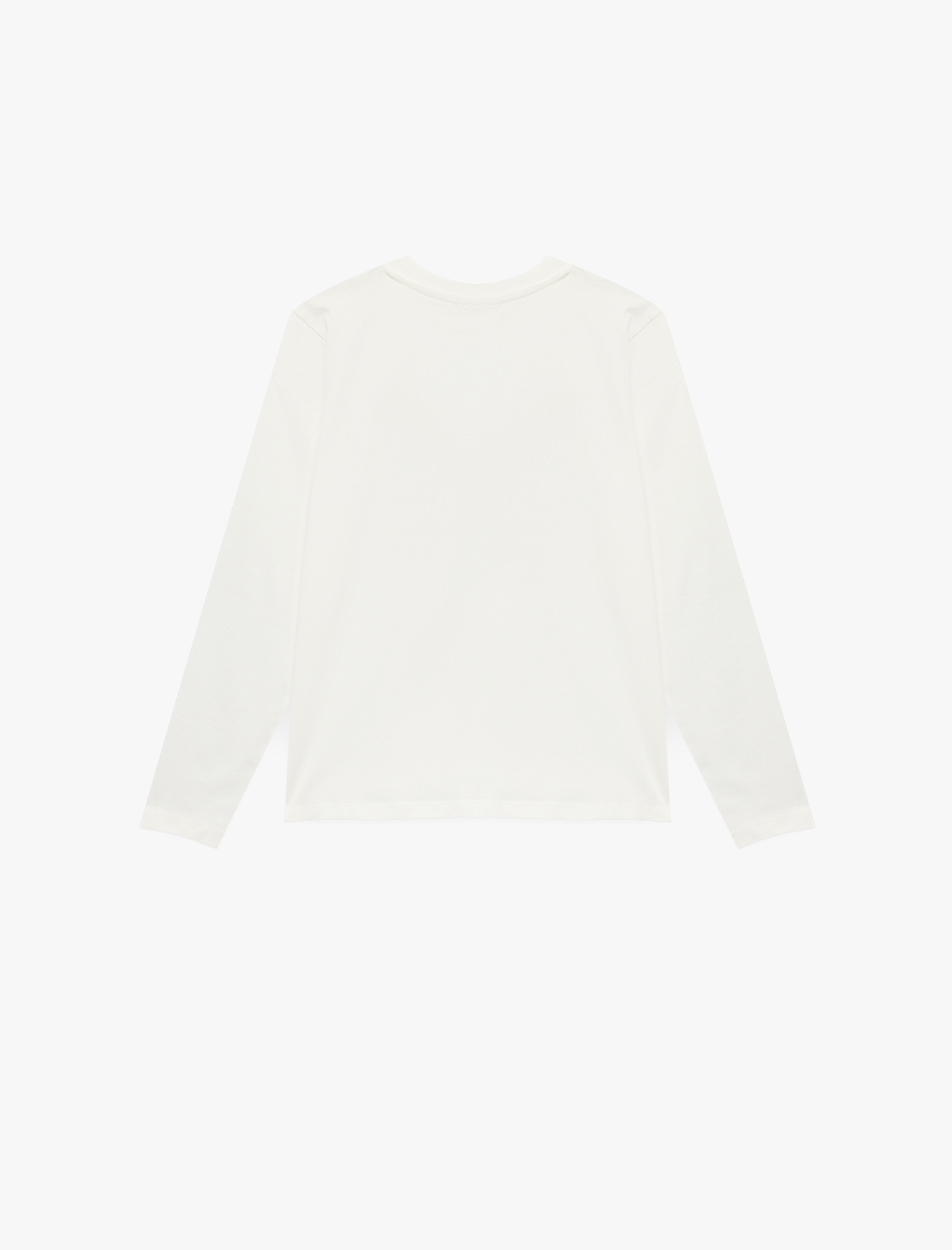  Kız Çocuk Pullu Payetli Uzun Kollu Bisiklet Yaka Kelebek Baskılı Pamuklu Tişört