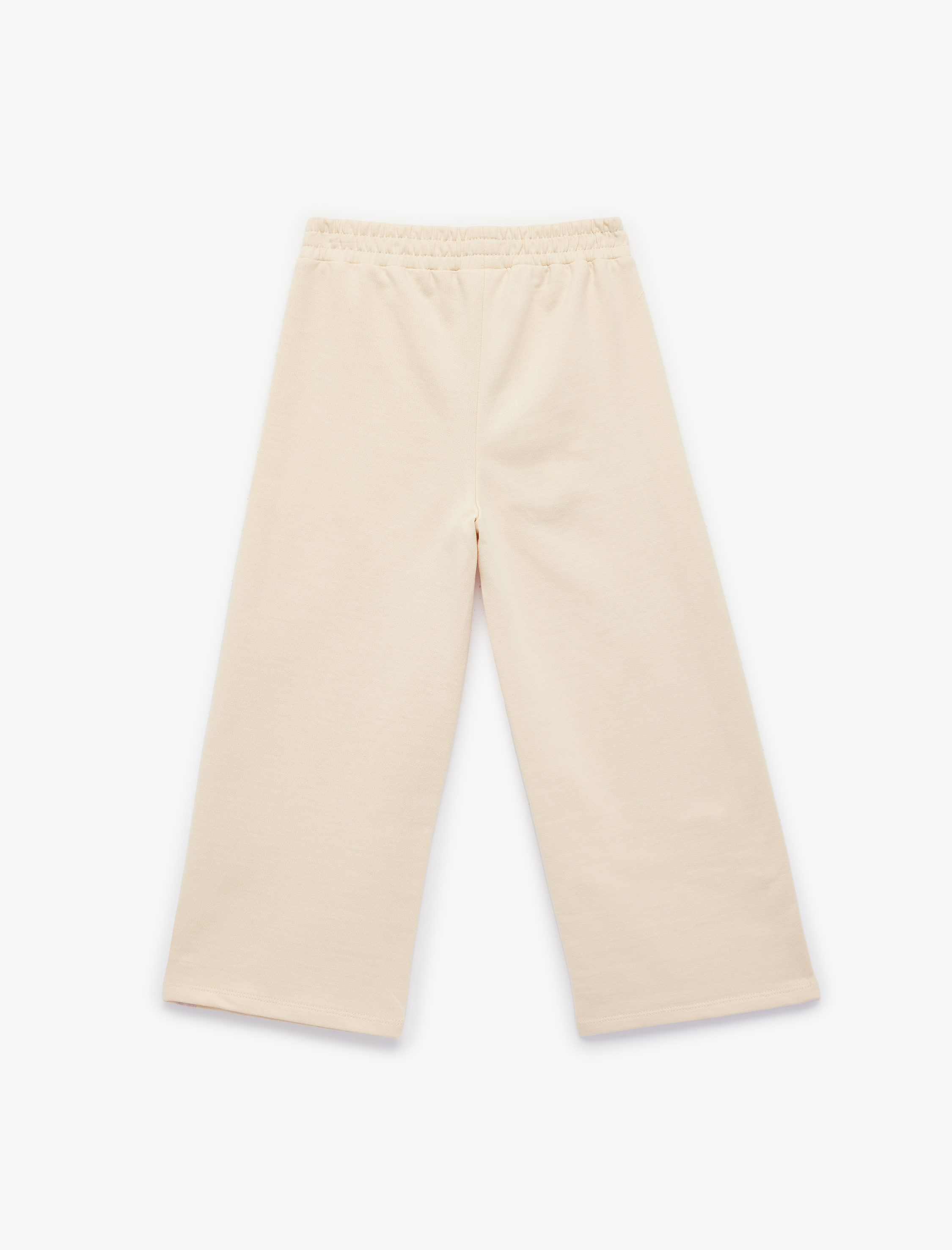  Kız Bebek Şardonlu Pamuklu Geniş Paça Eşofman Altı