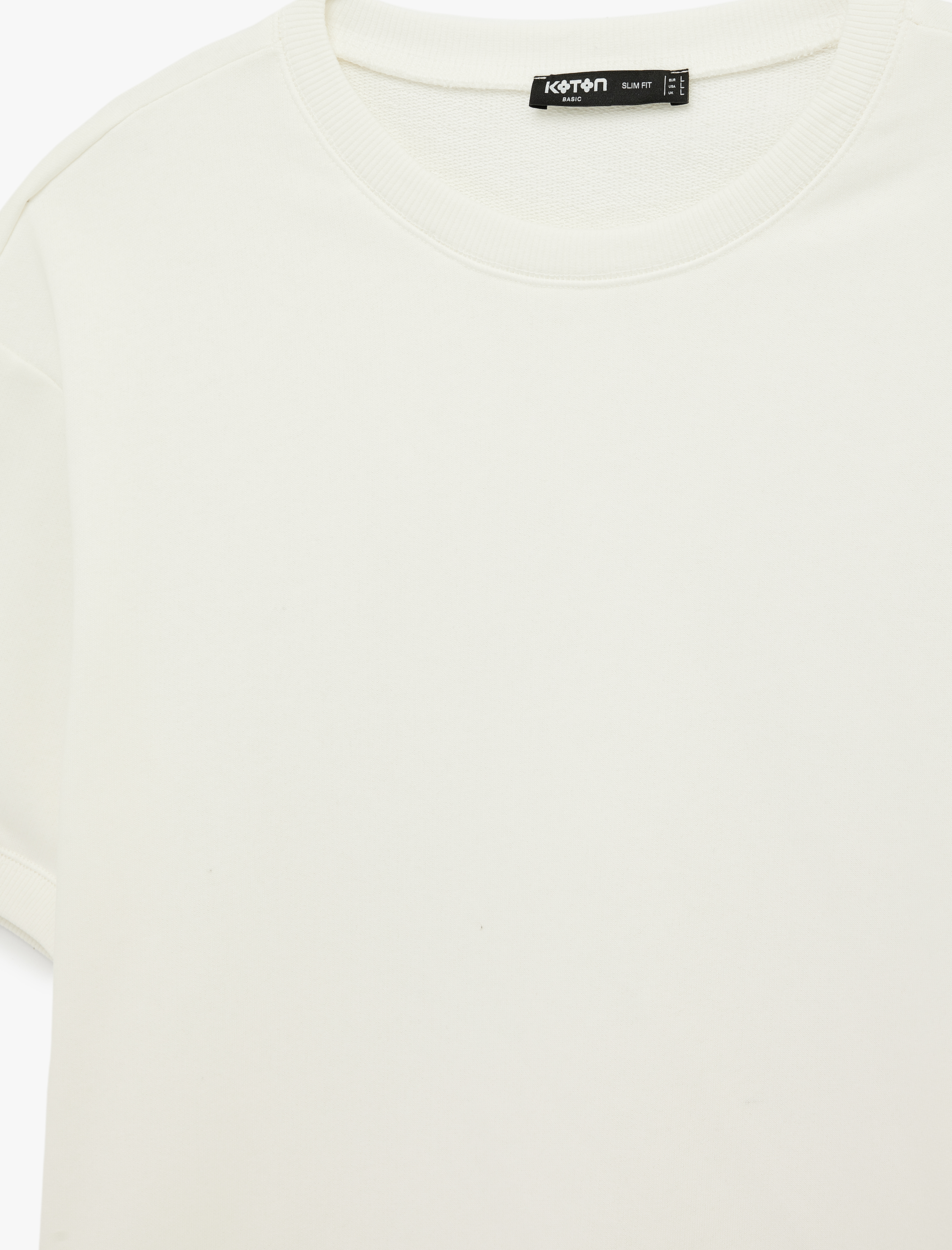   Kısa Kollu Bisiklet Yaka Basic Oversize Tişört