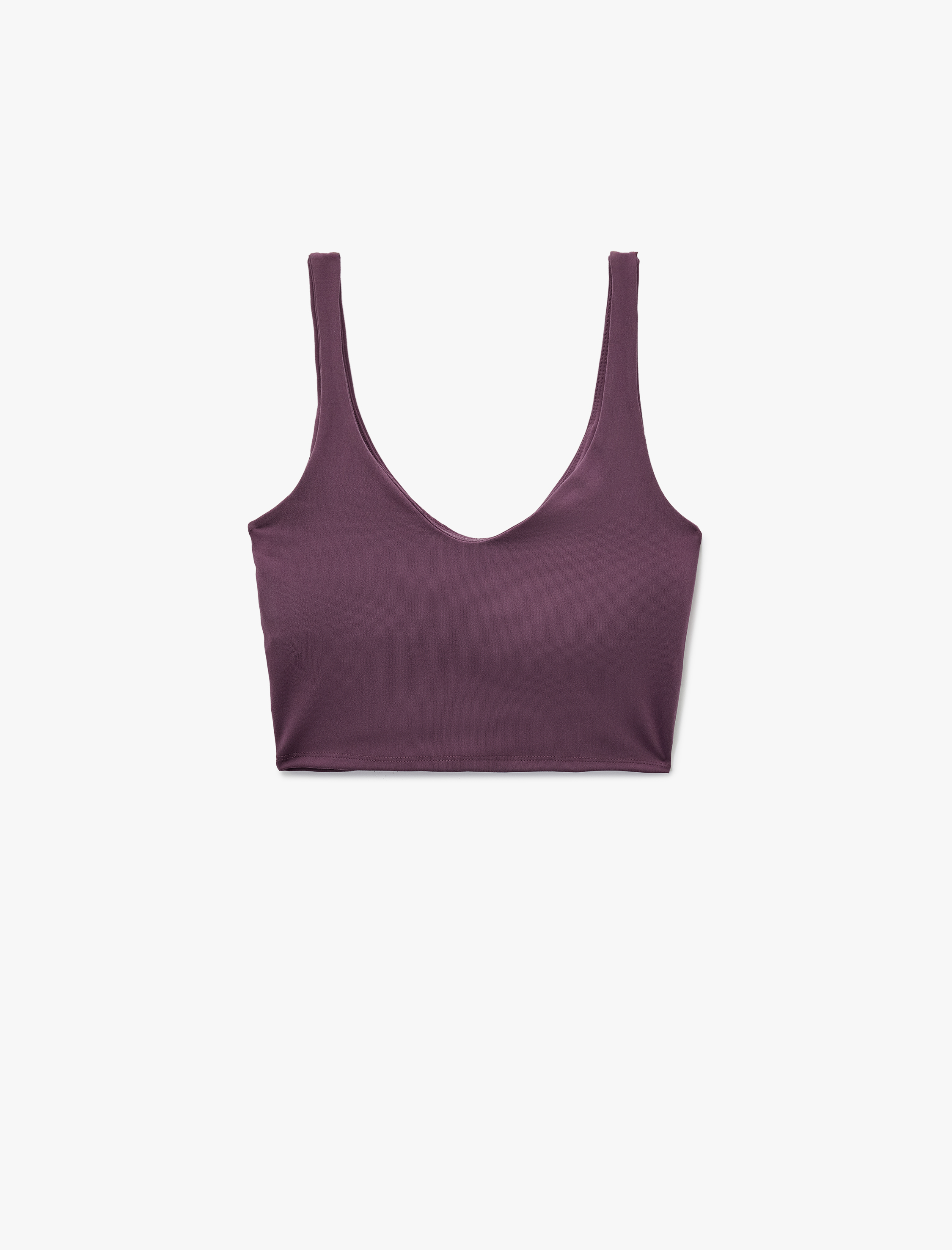   V Yaka Kolsuz Kaplı Slim Fit Sporcu Sütyeni