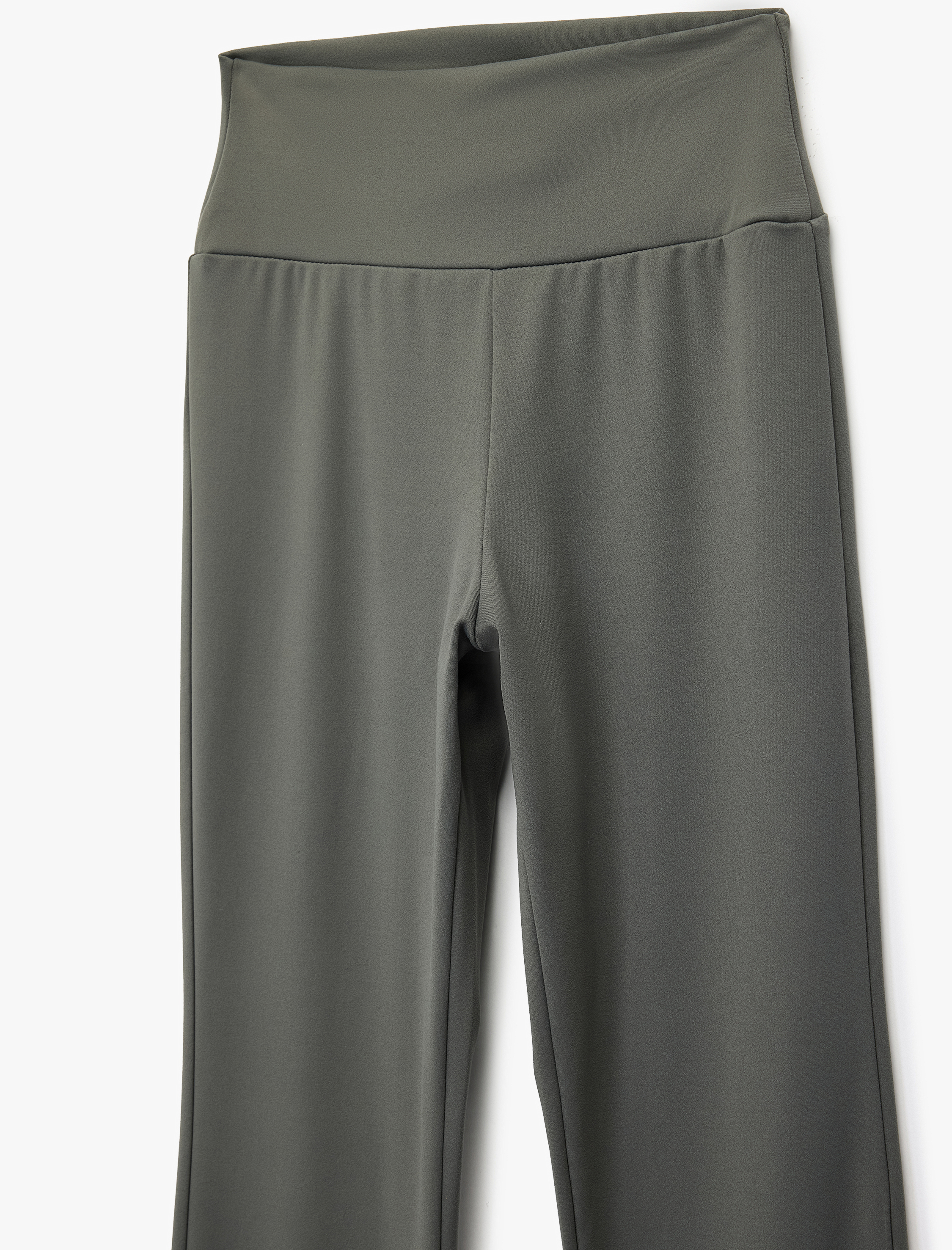   Yüksek Bel Slim Fit İspanyol Paça Spor Tayt