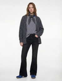 Cepli Yüksek Bel İspanyol Paça Jean Pantolon - Flare Jeans