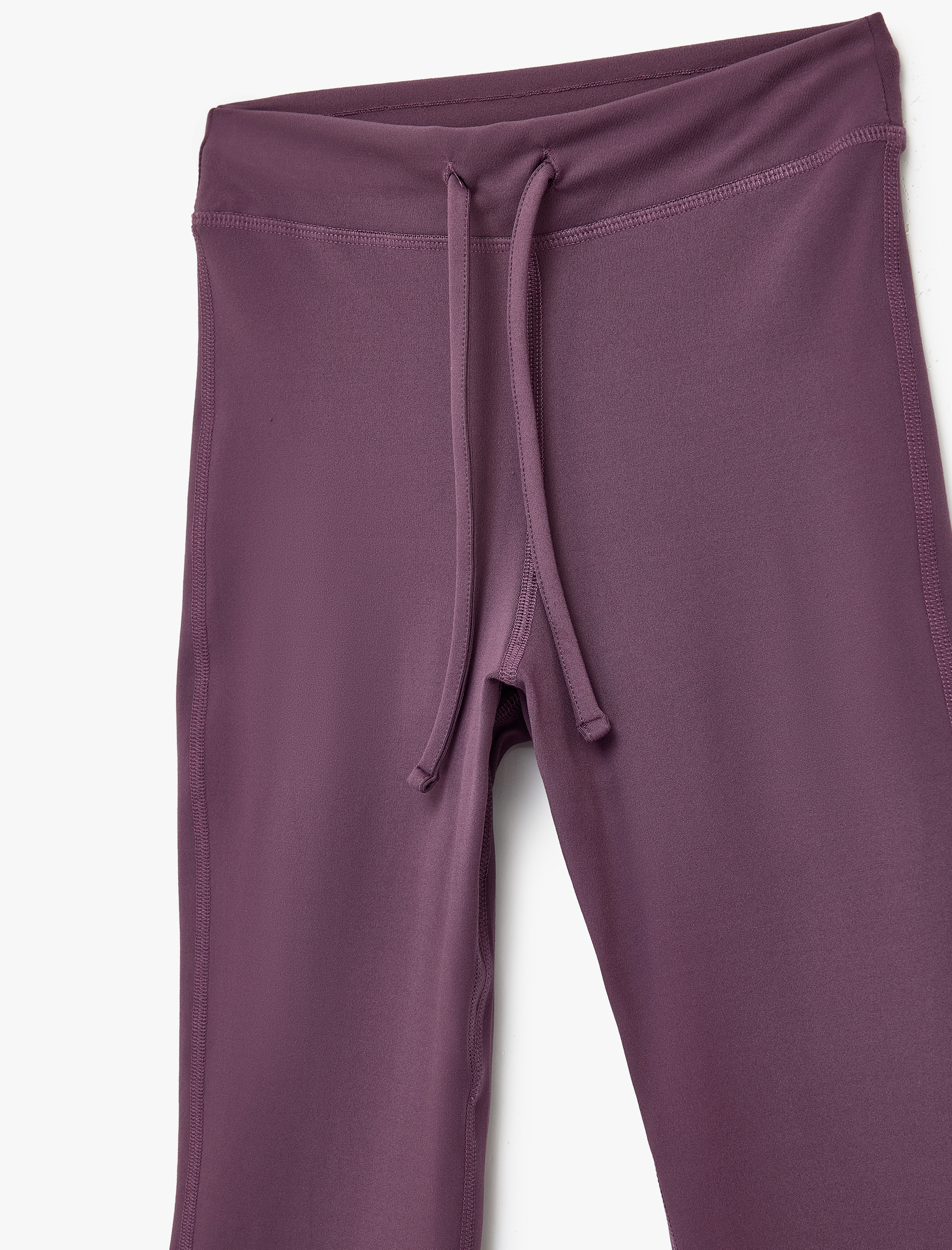   Yüksek Bel Bağcıklı İspanyol Paça Dikiş Detaylı Spor Tayt