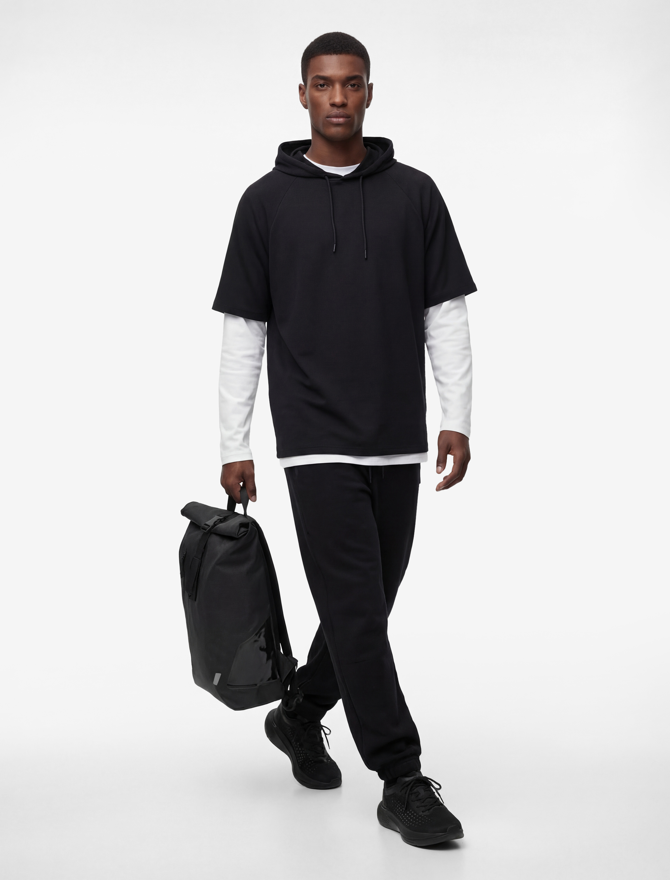   Cepli Beli Bağcıklı Tapered Fit Spor Eşofman Altı