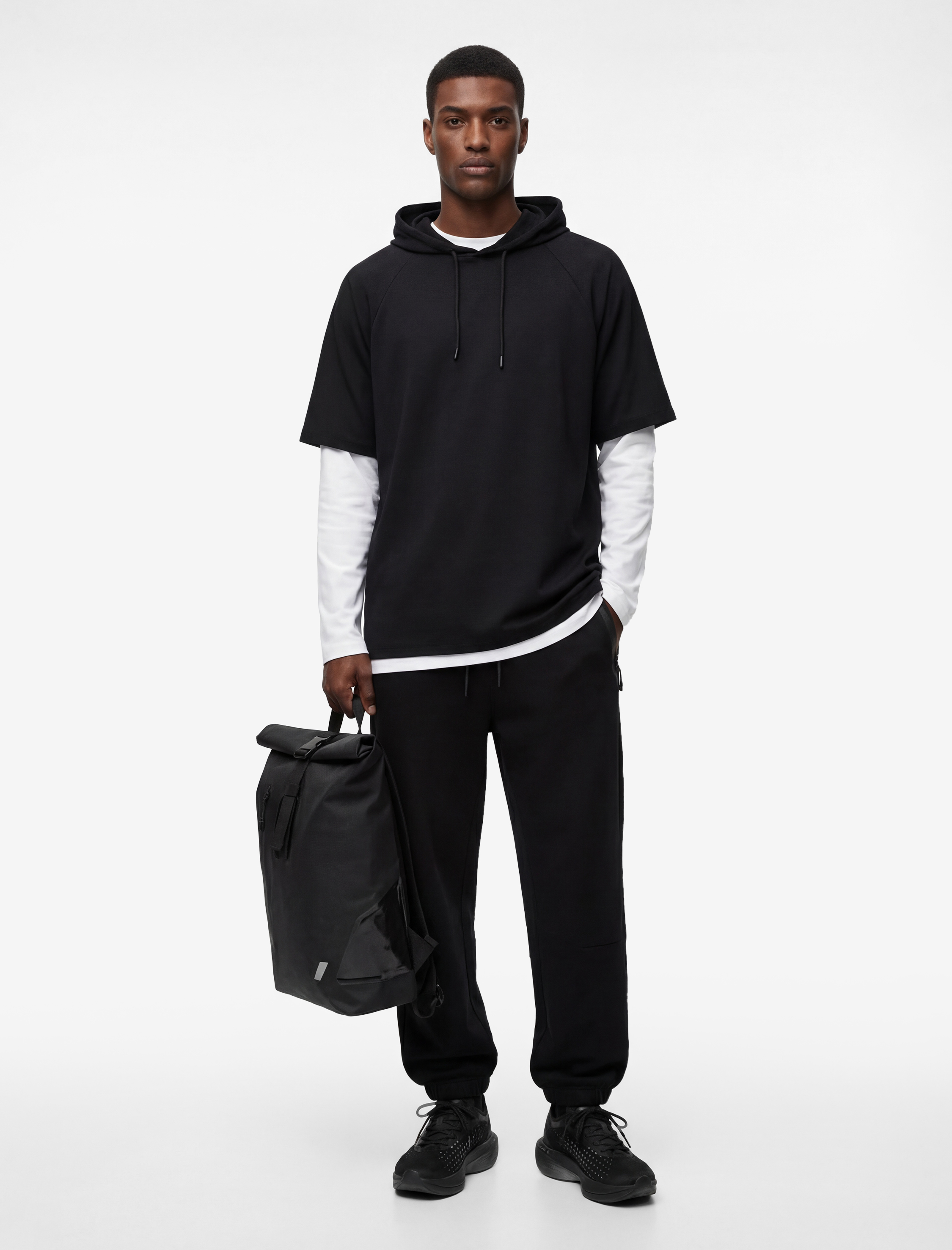   Cepli Beli Bağcıklı Tapered Fit Spor Eşofman Altı