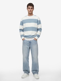 Uzun Kollu Şardonlu Oversize Sweatshirt