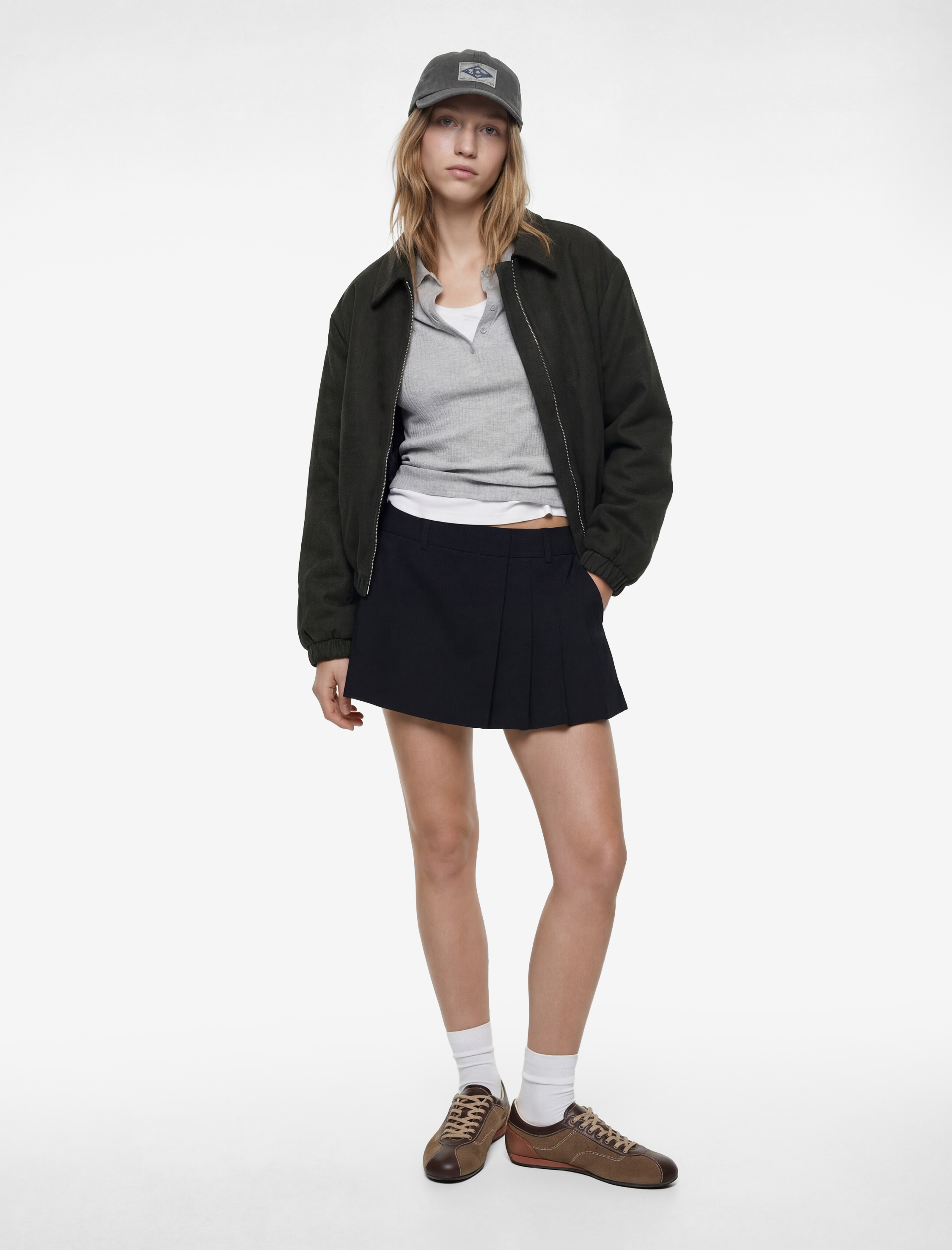   Viskon Karışımlı Regular Fit Uzun Kollu Klasik Yaka Fermuarlı Gömlek