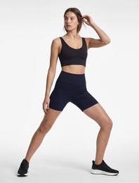 Yüksek Bel Slim Fit Spor Biker Tayt