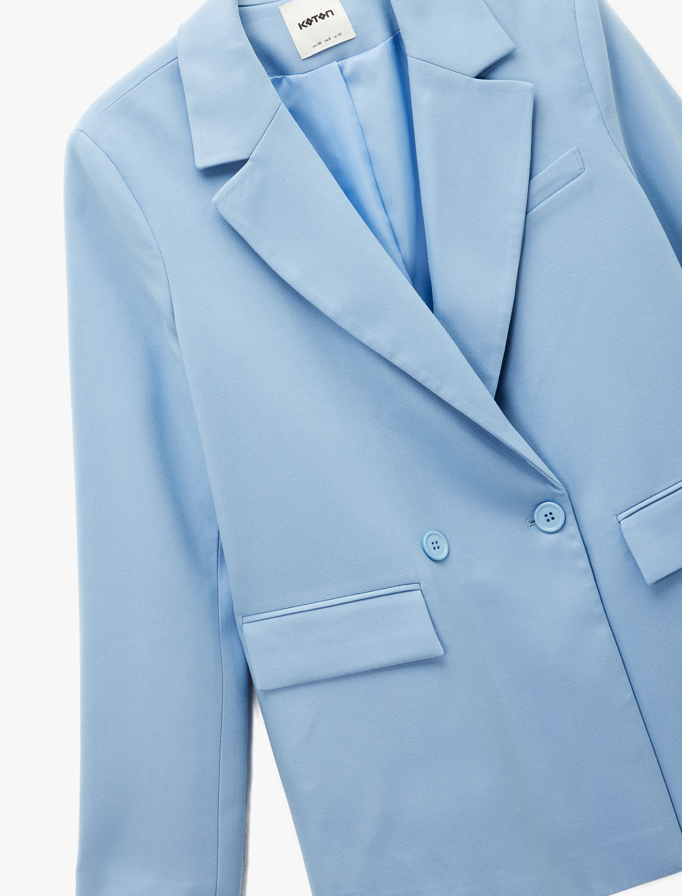   Koton X Melis Ağazat - Uzun Kollu Kruvaze Oversize Blazer Ceket