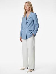 Koton X Melis Ağazat - Uzun Kollu Kruvaze Oversize Blazer Ceket