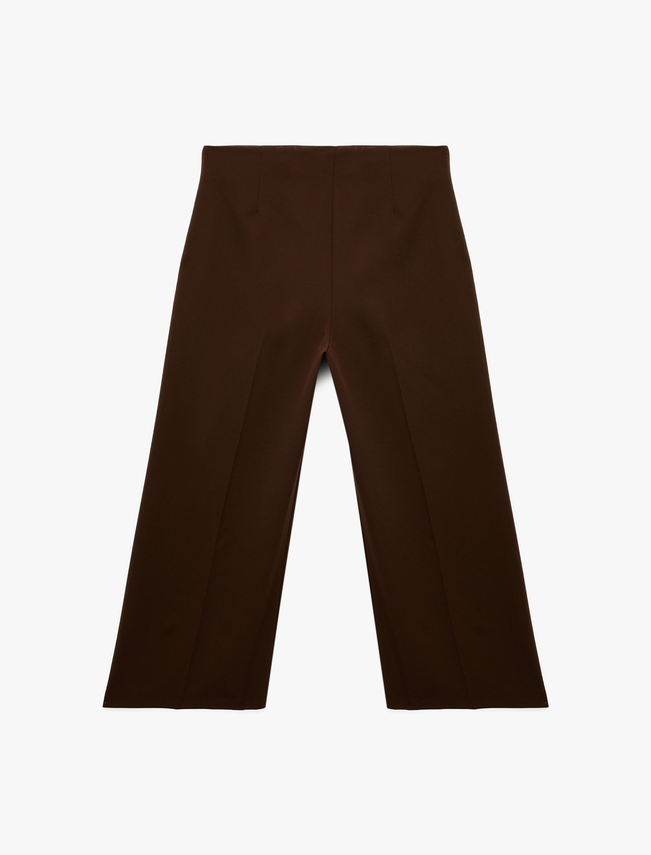   Normal Bel Bilek Boy Culotte Fit Geniş Paça Kumaş Pantolon