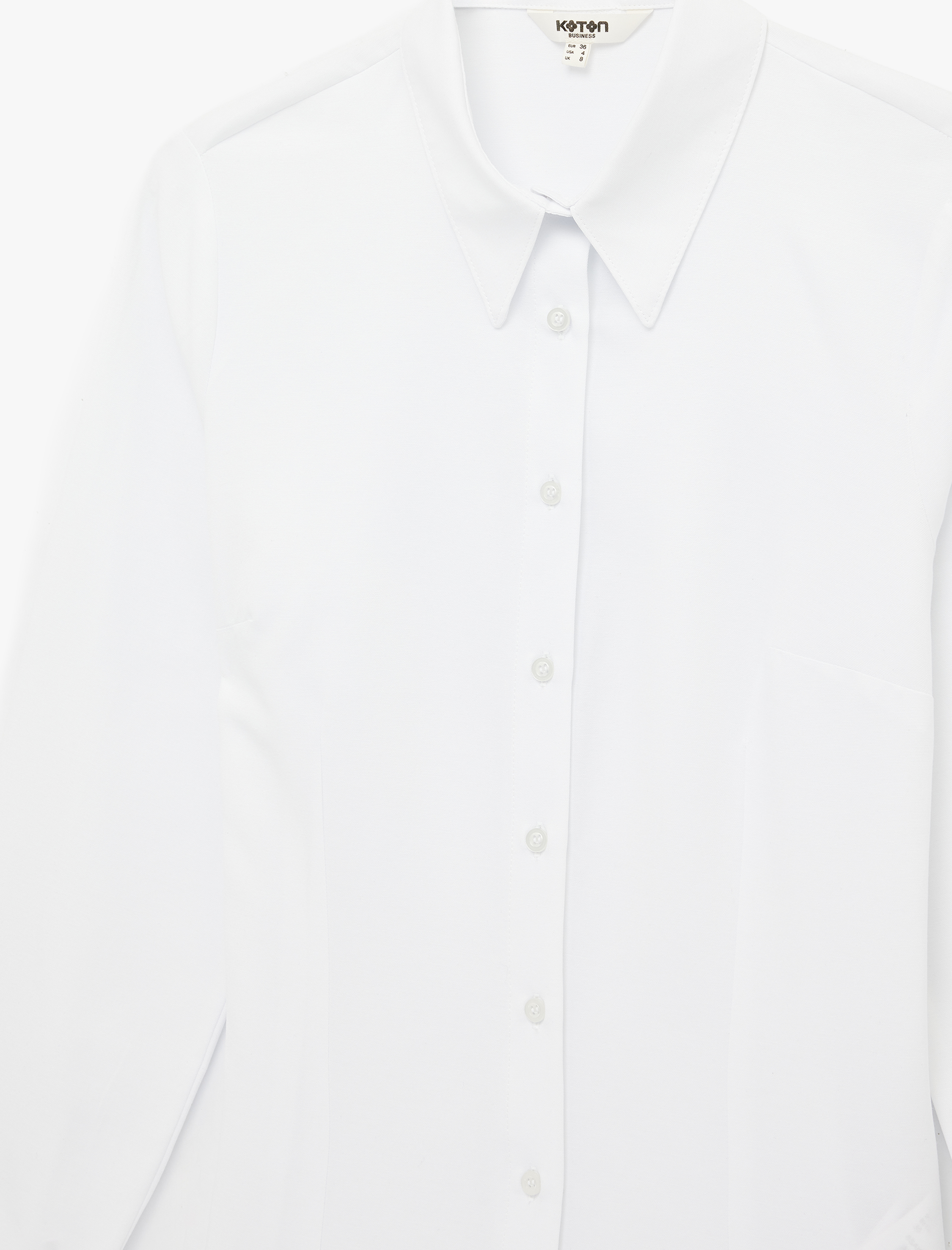   Regular Fit Düğmeli Uzun Kollu Klasik Yaka Gömlek