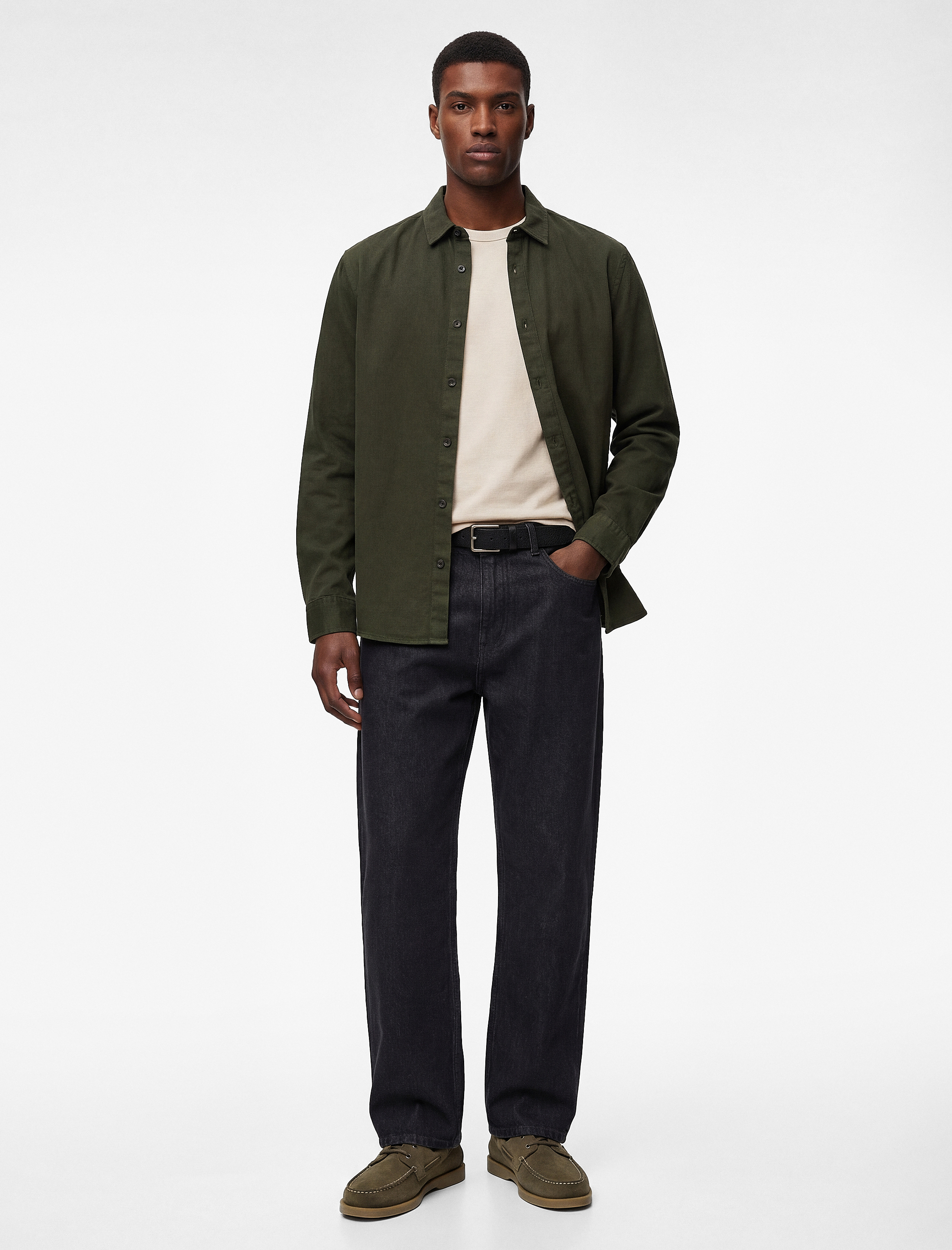   Regular Fit Pamuklu Klasik Yaka Uzun Kollu Gömlek