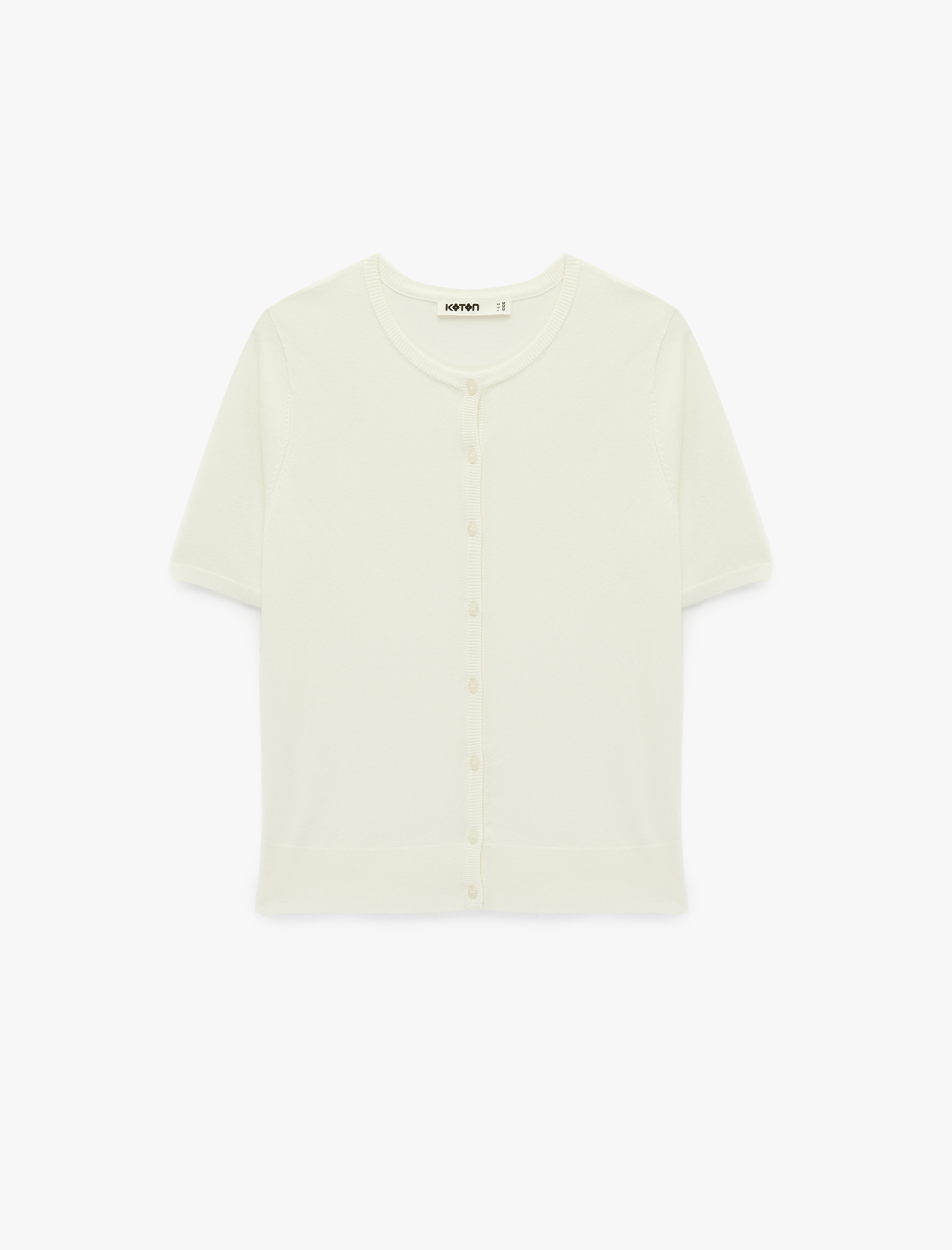   Regular Fit Kısa Kollu Düğmeli Triko Hırka