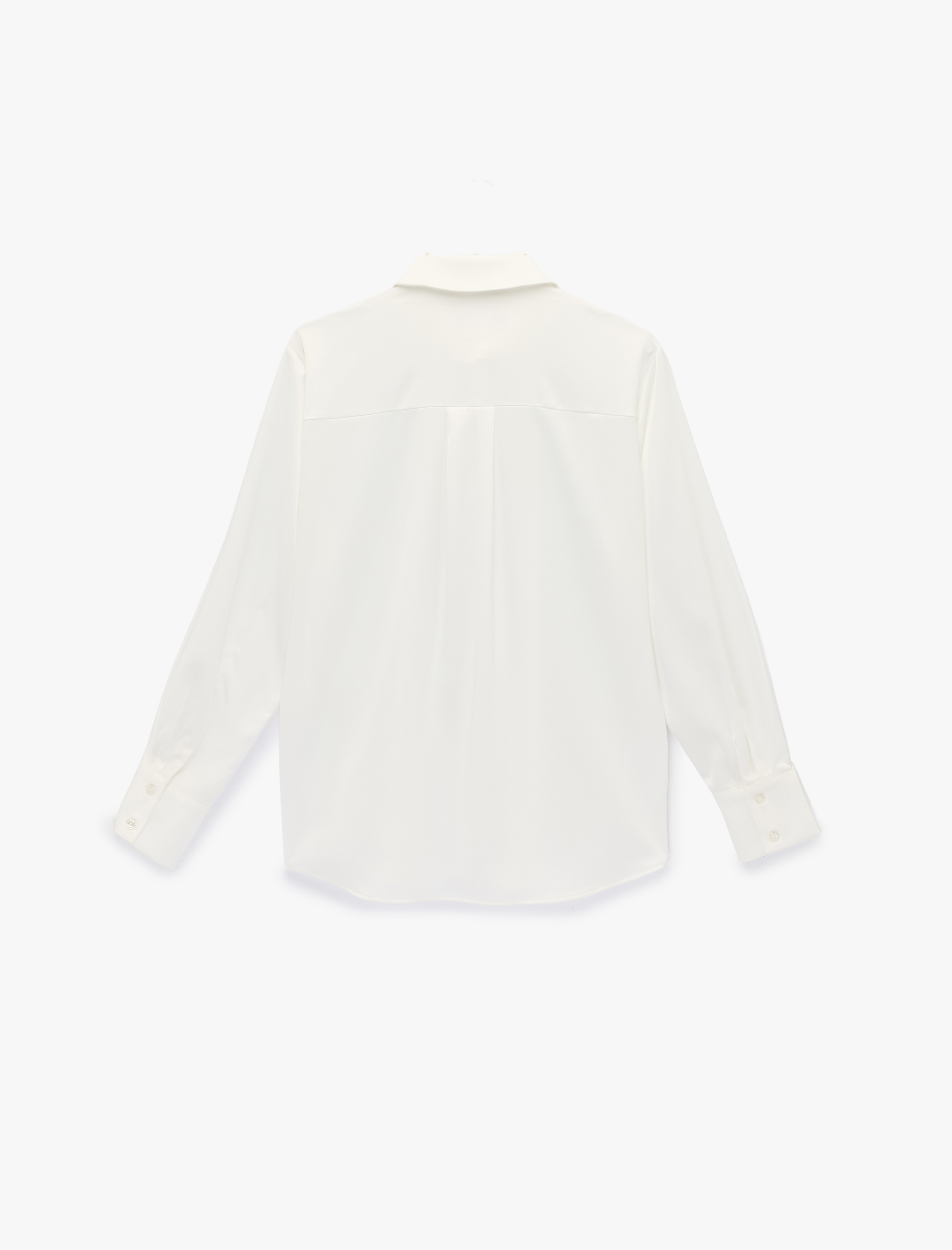   Regular Fit Uzun Kollu Düğmeli Saten Gömlek