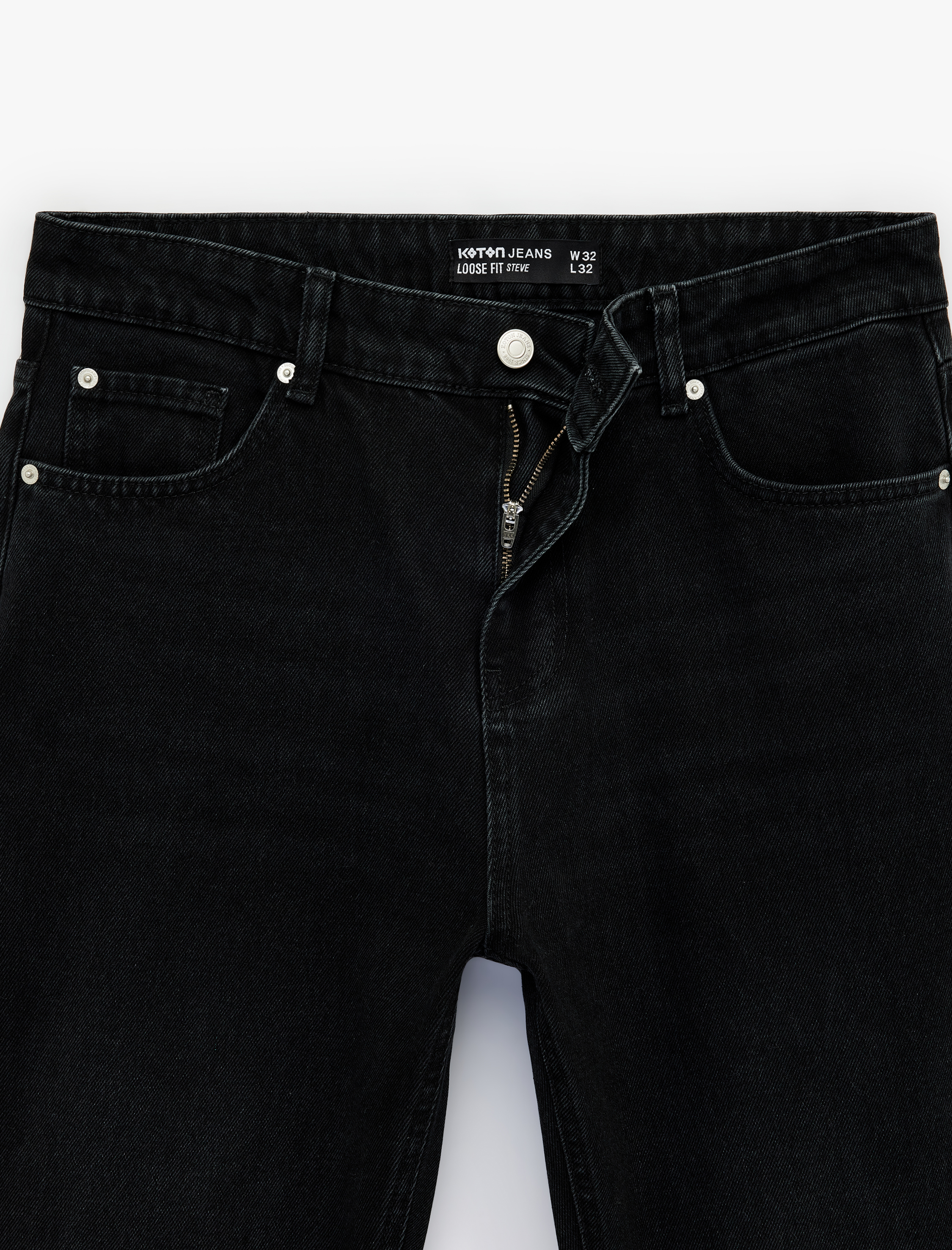   Normal Bel Bol Kalıp Pamuklu Loose Straight Fit Jean Pantolon