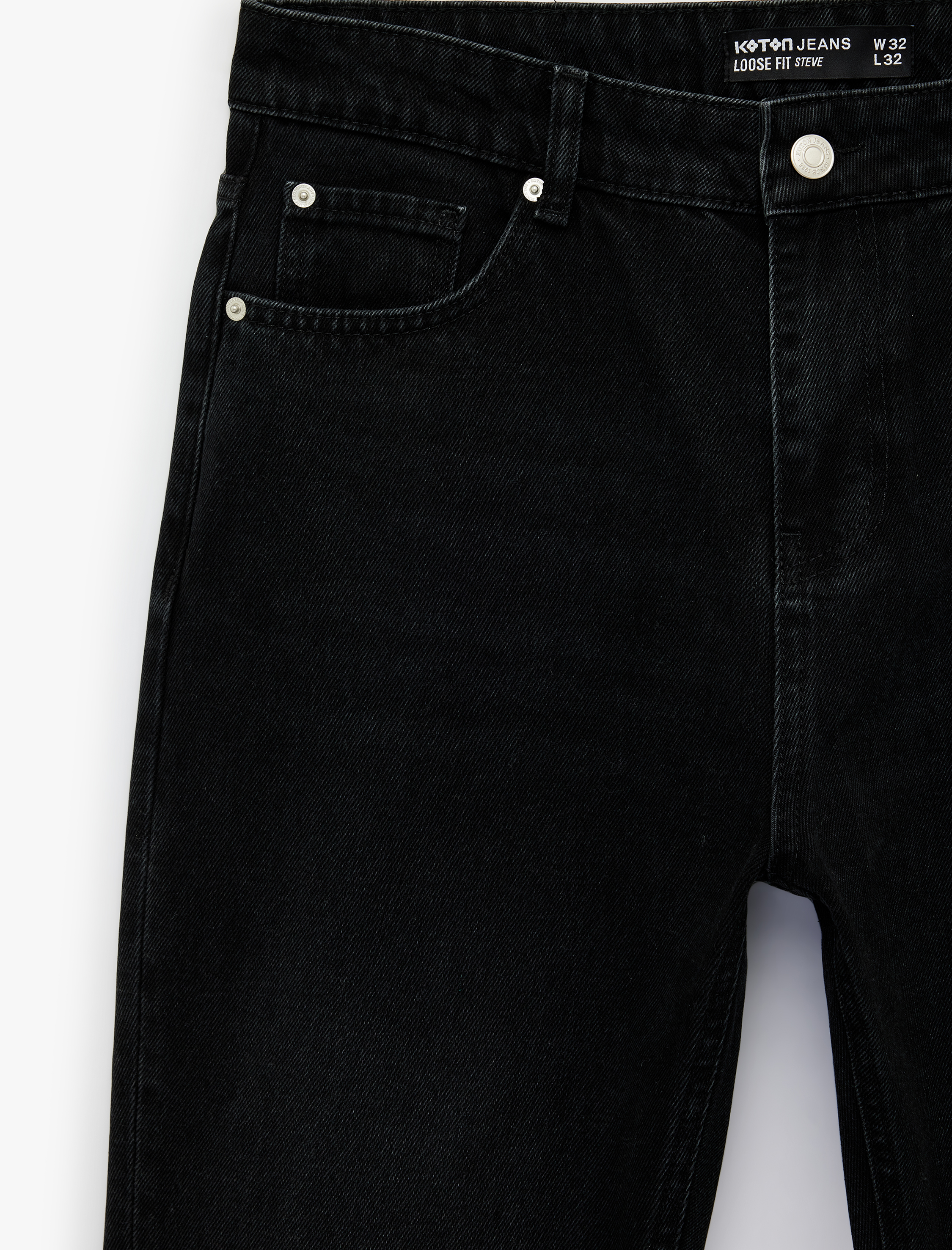   Normal Bel Bol Kalıp Pamuklu Loose Straight Fit Jean Pantolon