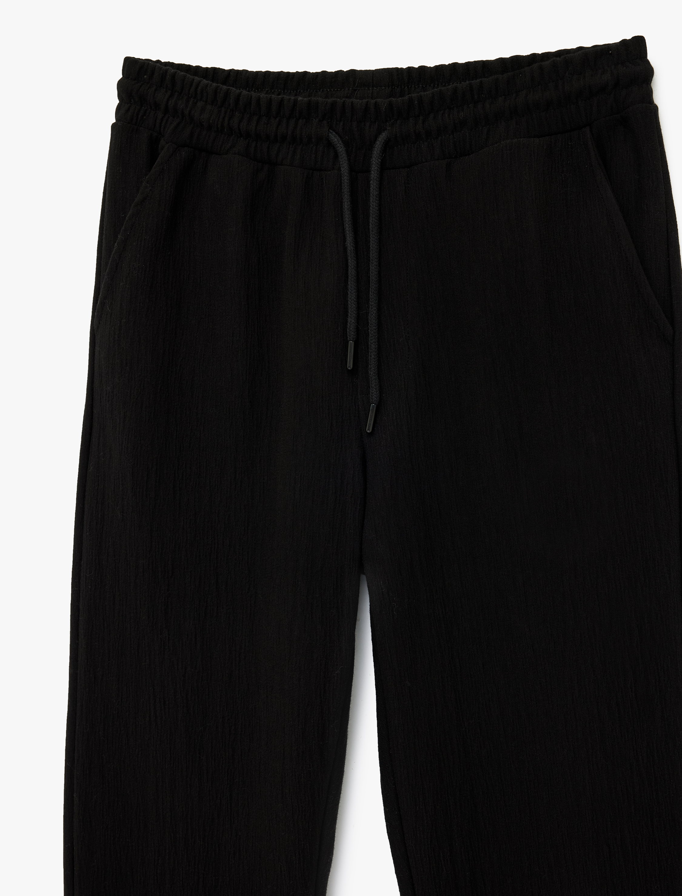   Normal Paça Regular Fit Cepli Dokulu Beli Bağcıklı Eşofman Altı