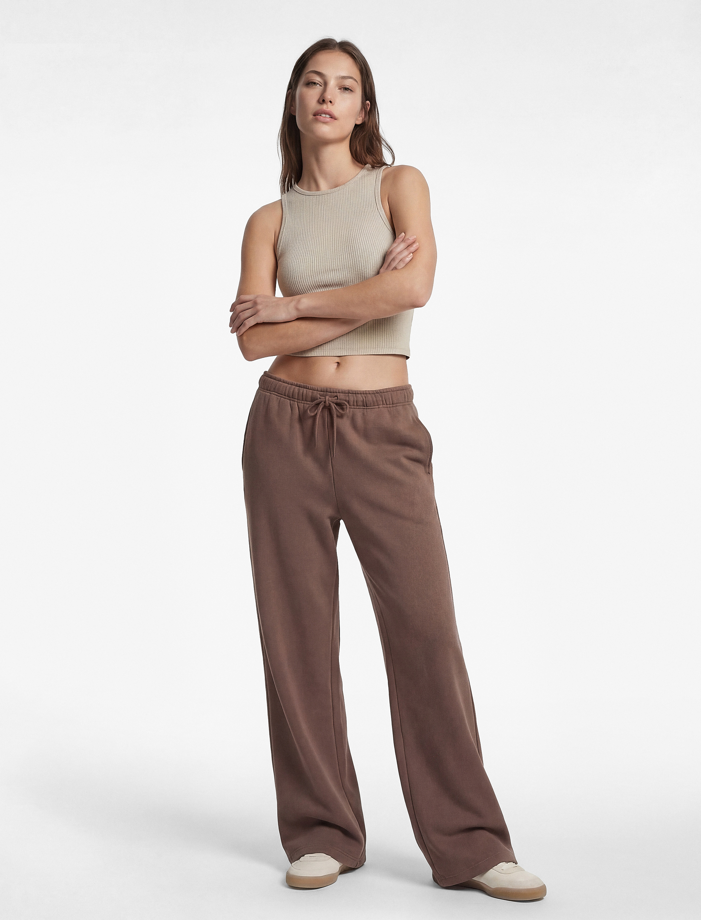   Rahat Kalıp Cepli Beli Bağcıklı Bol Paça Eşofman Altı