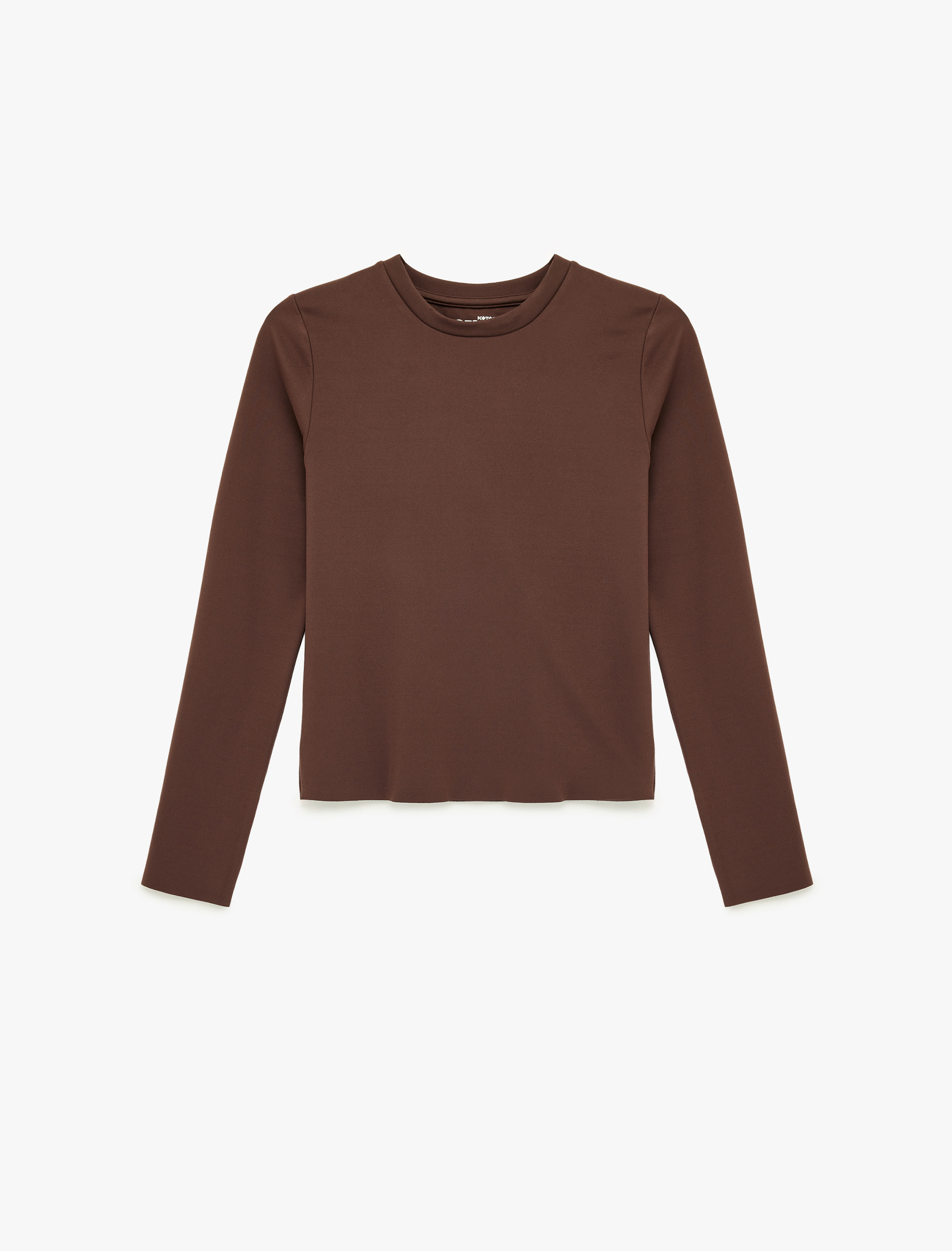   Bisiklet Yaka Uzun Kollu Slim Fit Spor Tişört