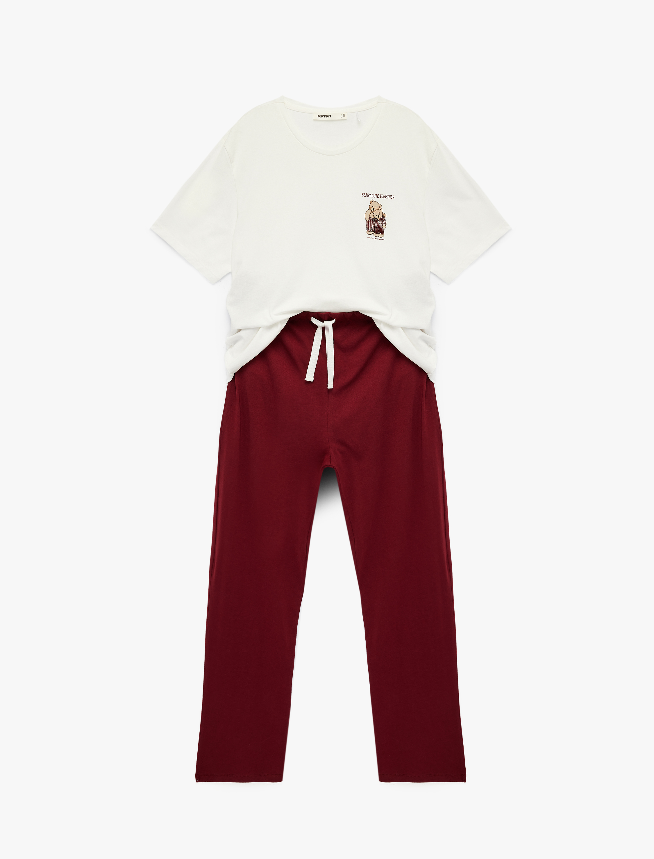   Rahat Kalıp Baskılı Pamuklu Örme Pijama Takımı