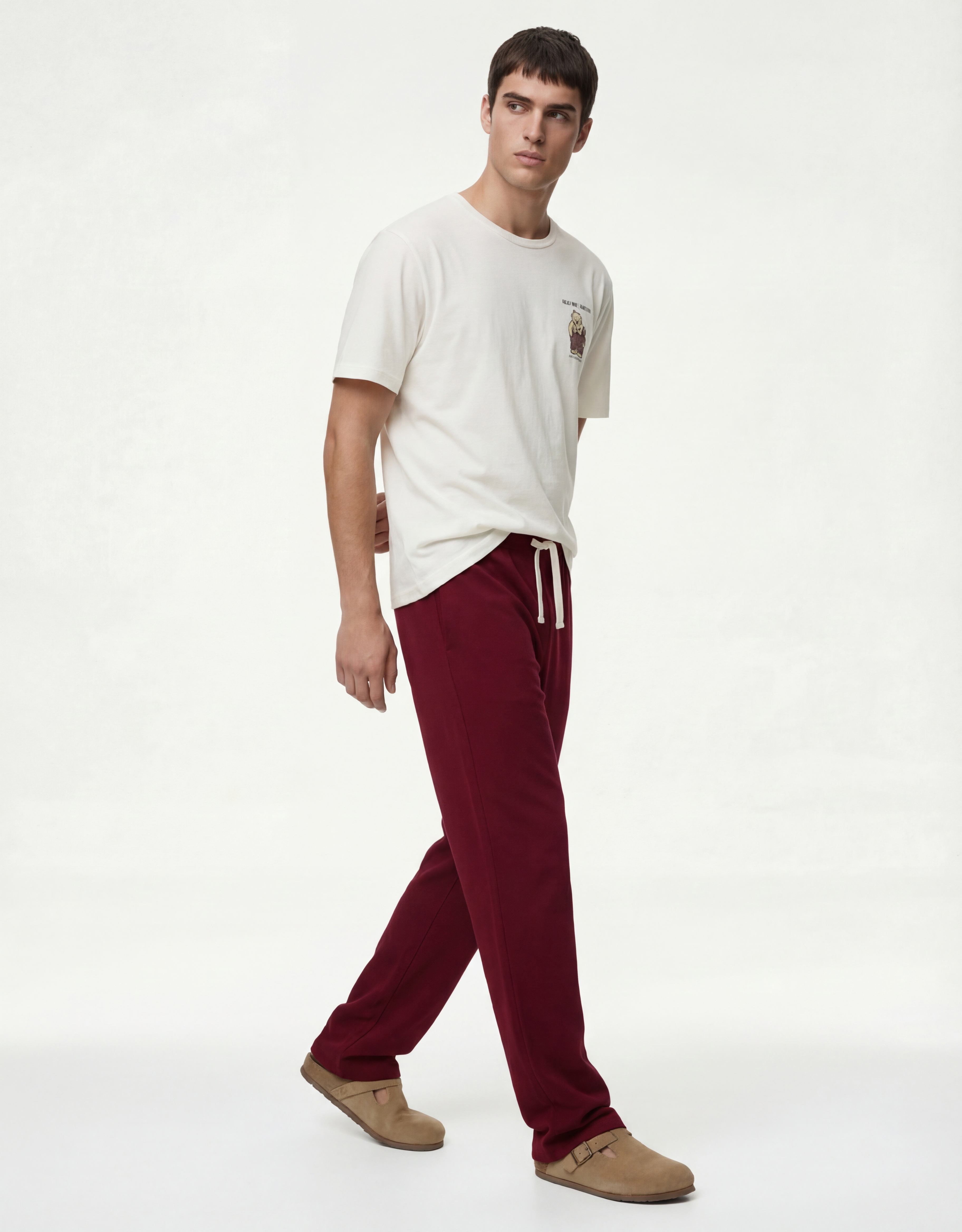   Rahat Kalıp Baskılı Pamuklu Örme Pijama Takımı