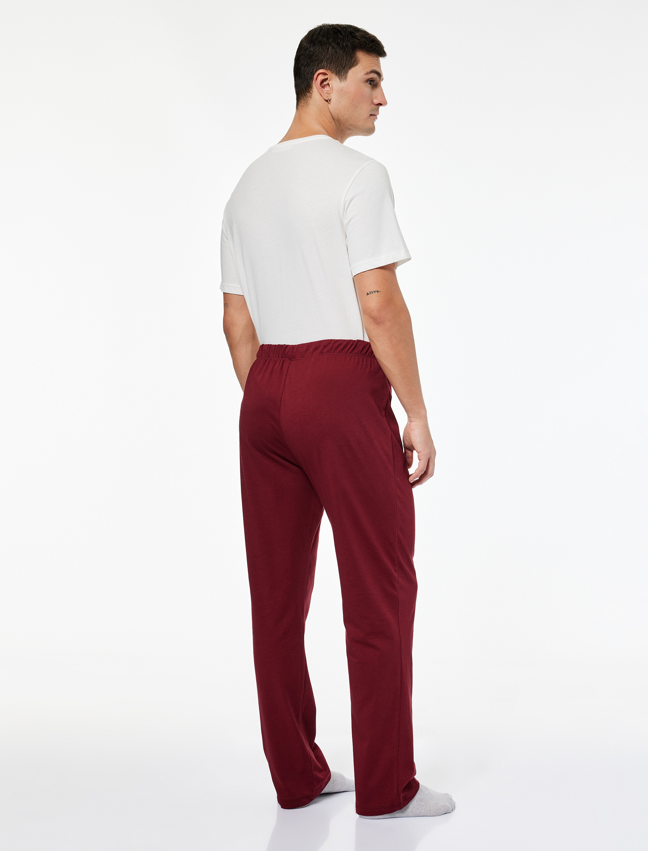   Rahat Kalıp Baskılı Pamuklu Örme Pijama Takımı