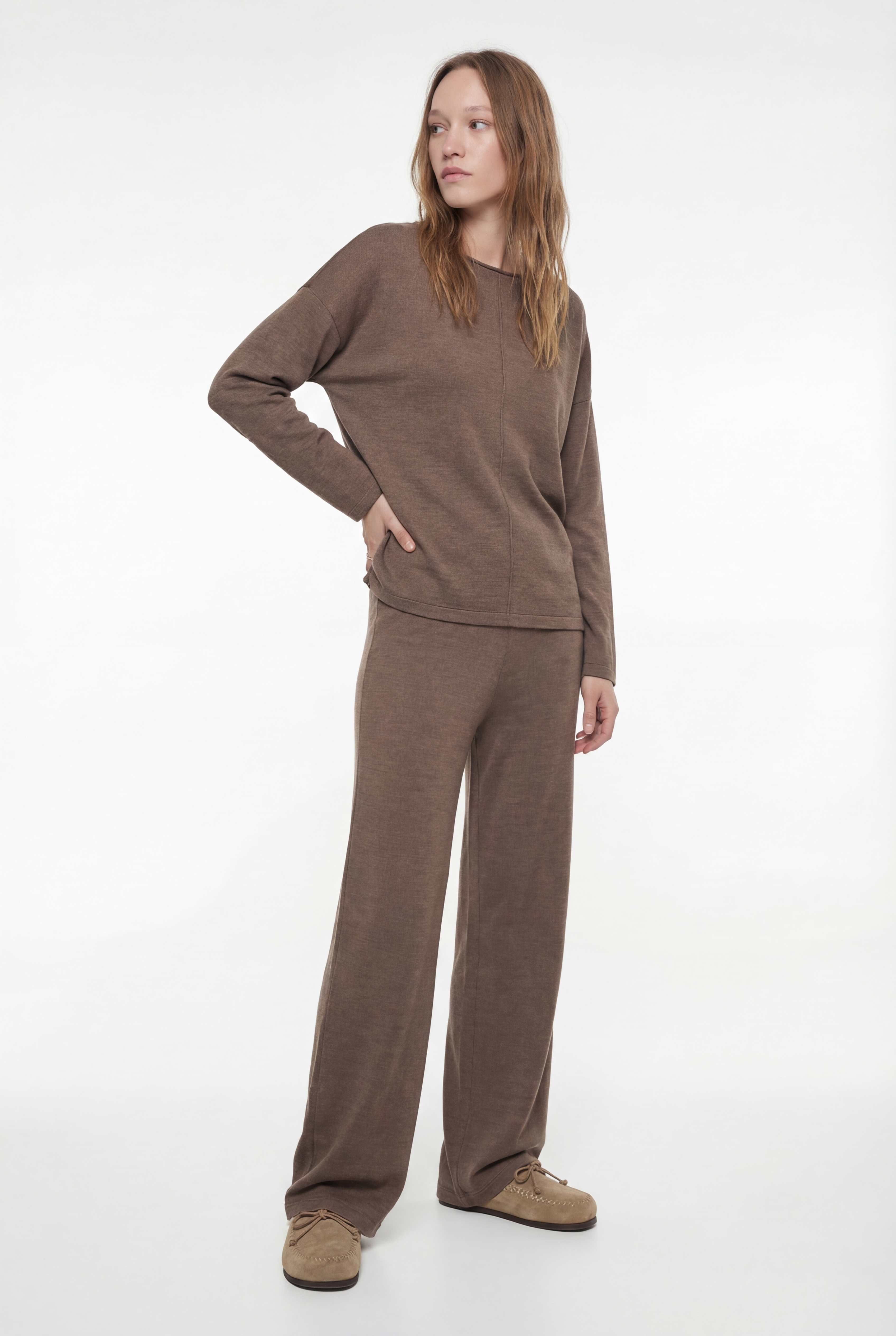   Viskon Karışımlı Rahat Kalıp Beli Lastikli Pijama Altı