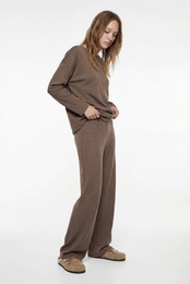 Viskon Karışımlı Rahat Kalıp Beli Lastikli Pijama Altı