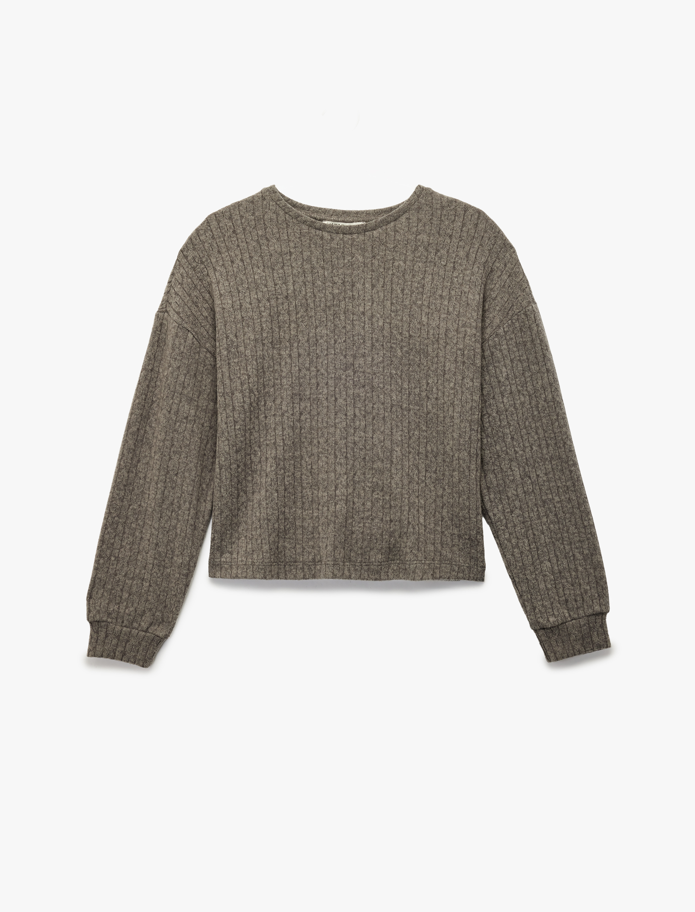   Rahat Kalıp Uzun Kollu Bisiklet Yaka Triko Pijama Üstü