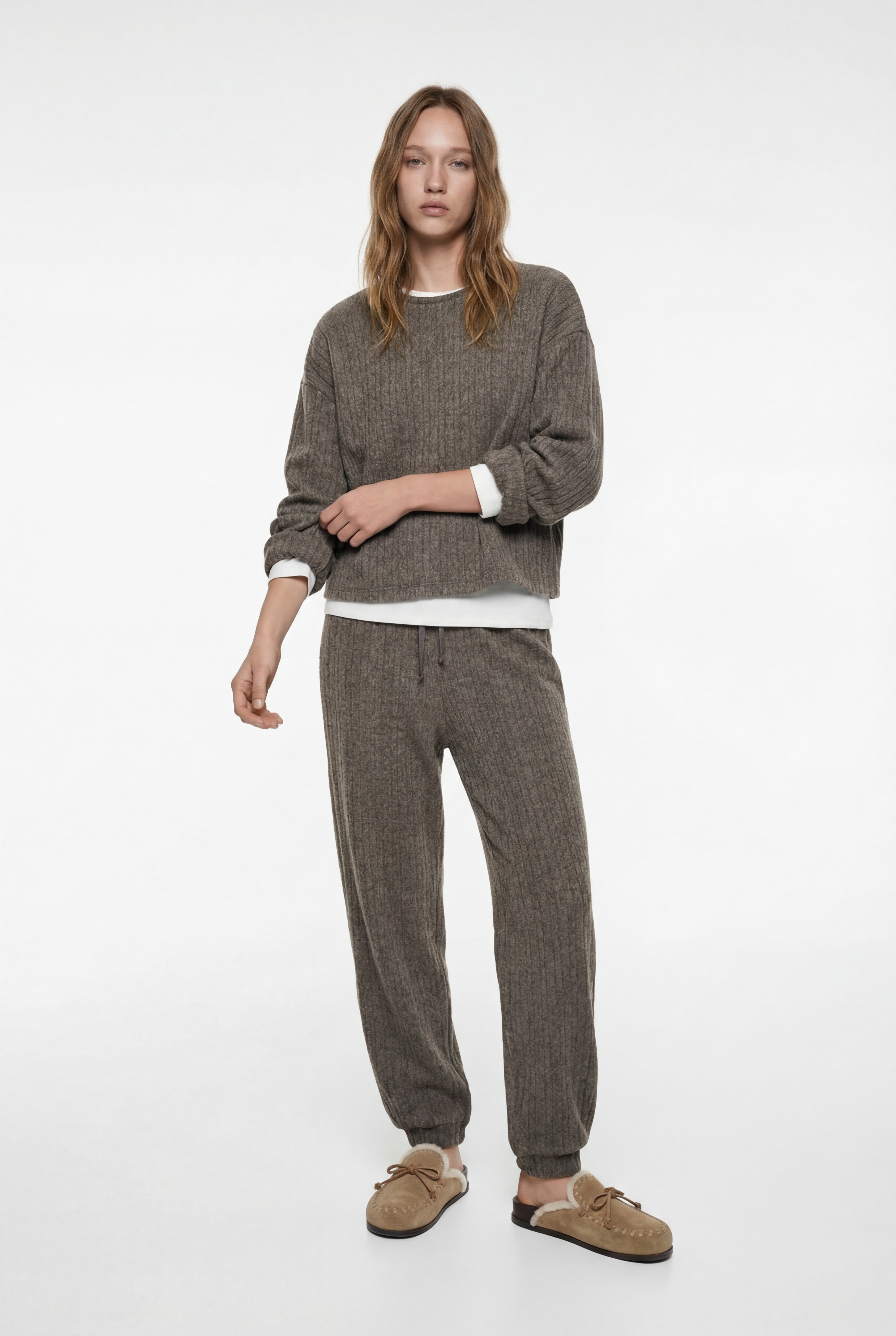   Beli Bağcıklı Rahat Kesim Lastikli Paça Pijama Altı